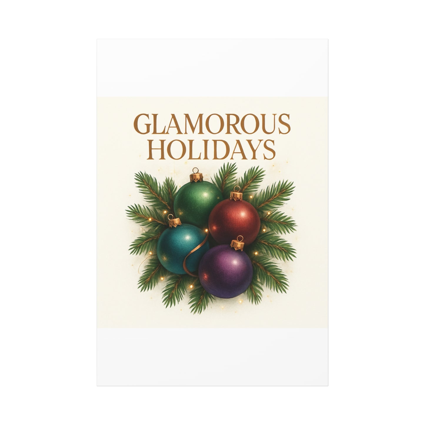 Glamorous Holidays Christmas Ornament Canvas Wall Art