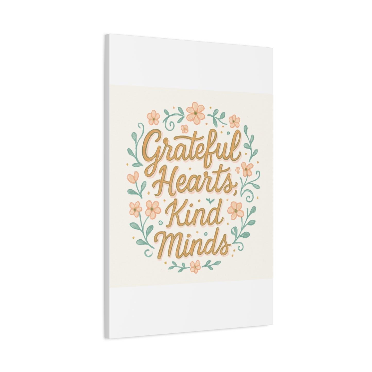 Grateful Hearts Kind Minds Canvas Wall Art