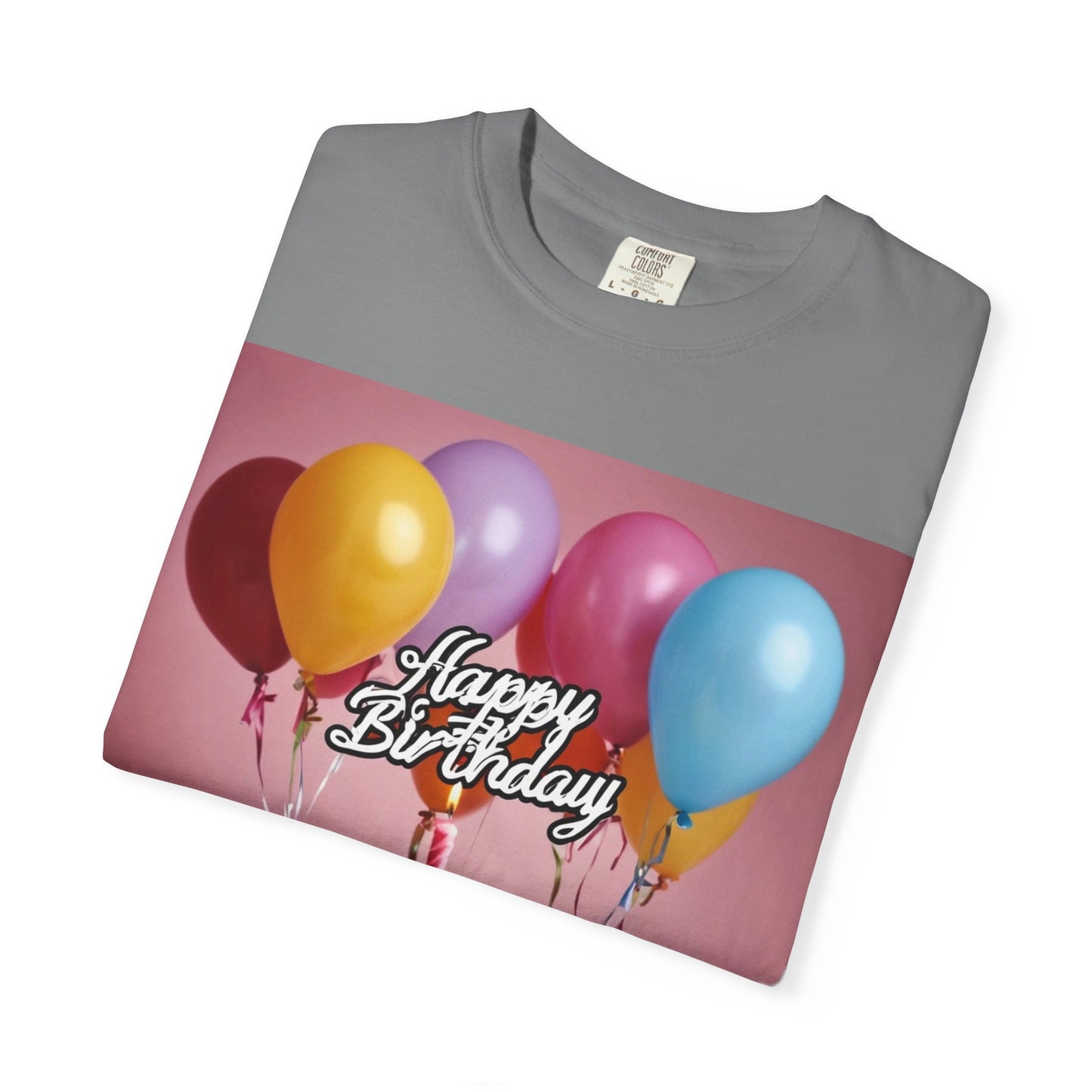 Birthday Cake & Balloons T-Shirt — Happy Birthday Graphic Tee