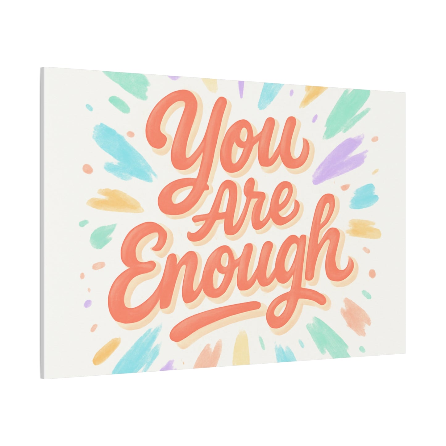 You Are Enough Canvas Wall Art — Inspirational Motivational Quote