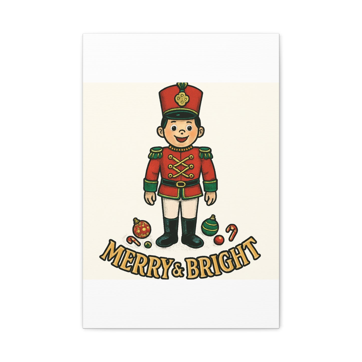 Nutcracker Soldier Matte Canvas Wall Art — Merry & Bright Holiday Decor