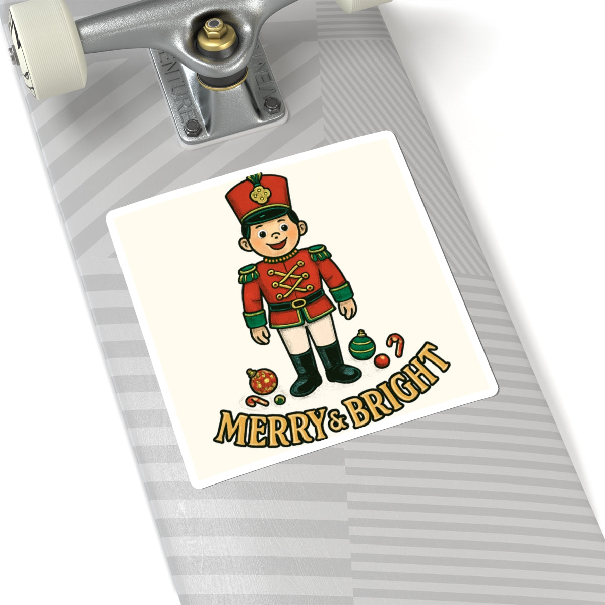 Nutcracker Soldier 'Merry & Bright' Holiday Sticker