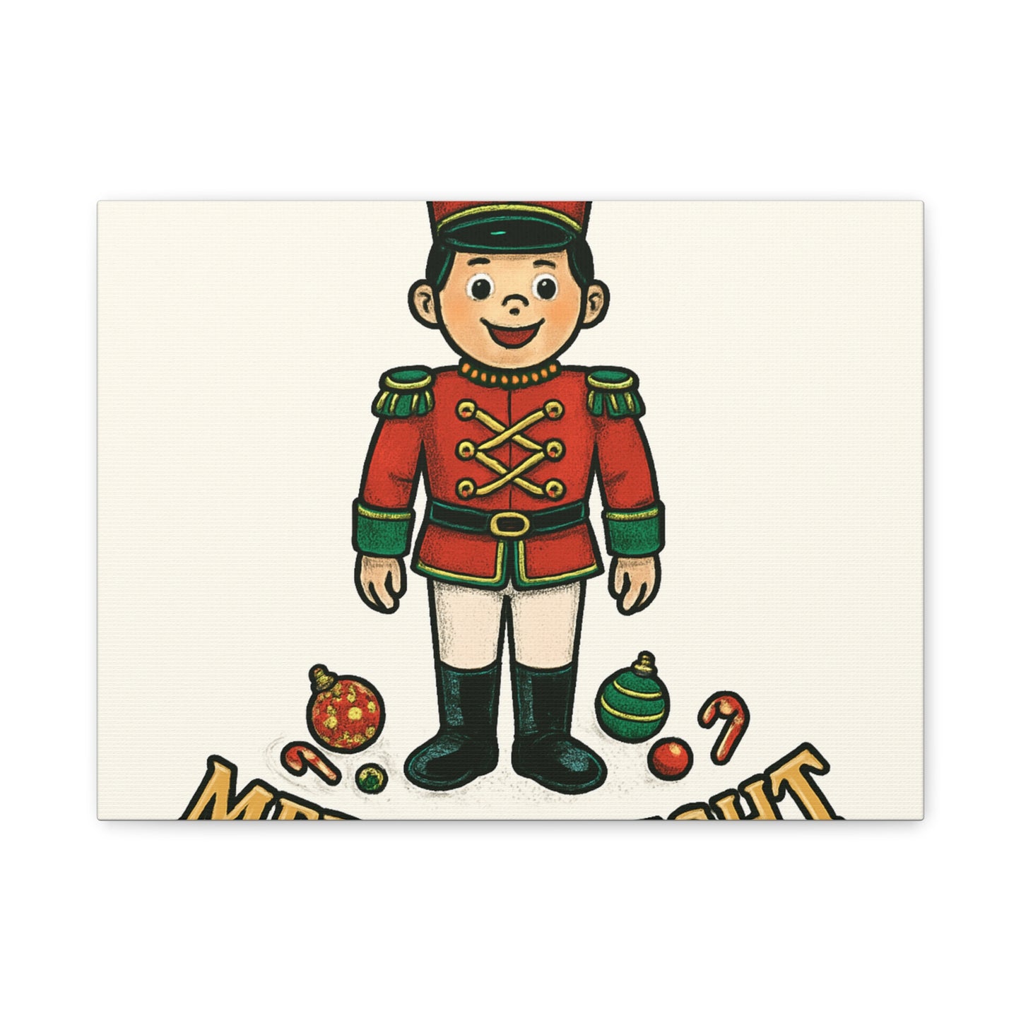 Nutcracker Soldier Matte Canvas Wall Art — Merry & Bright Holiday Decor