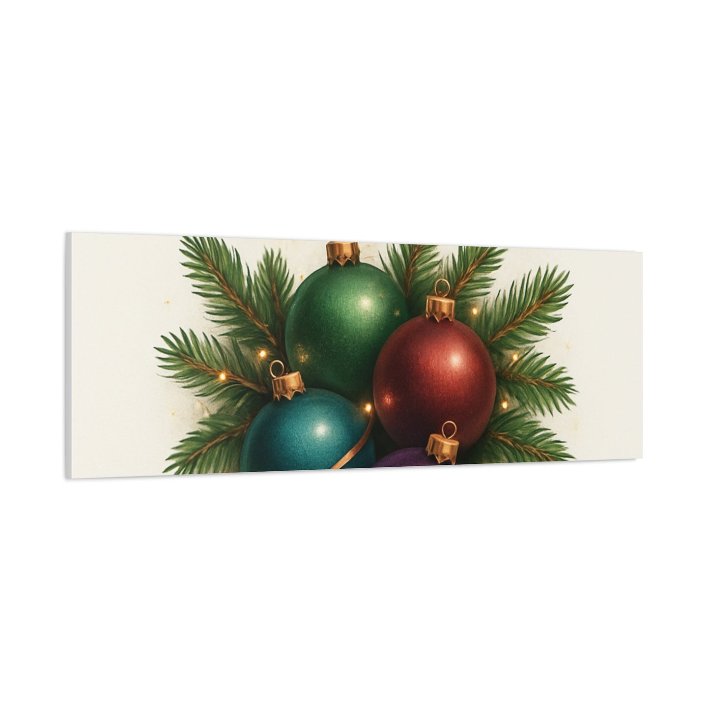 Glamorous Holidays Christmas Ornament Canvas Wall Art
