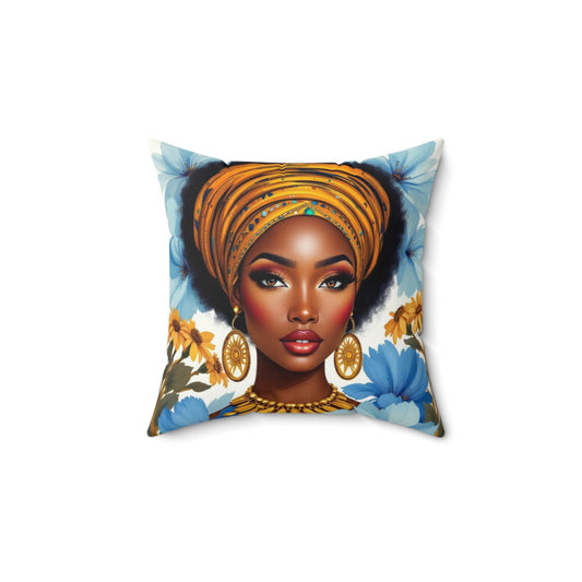 Cultural Elegance Pillow, Afrocentric Home Decor, Boho Throw Pillow, Artistic Accent Cushion, Family Gift Idea, Living Room Decor