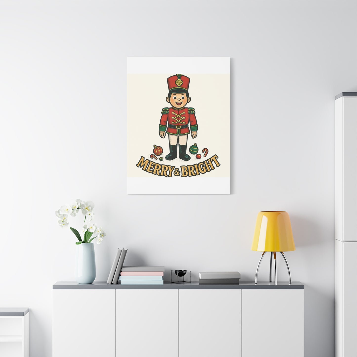 Nutcracker Soldier Matte Canvas Wall Art — Merry & Bright Holiday Decor