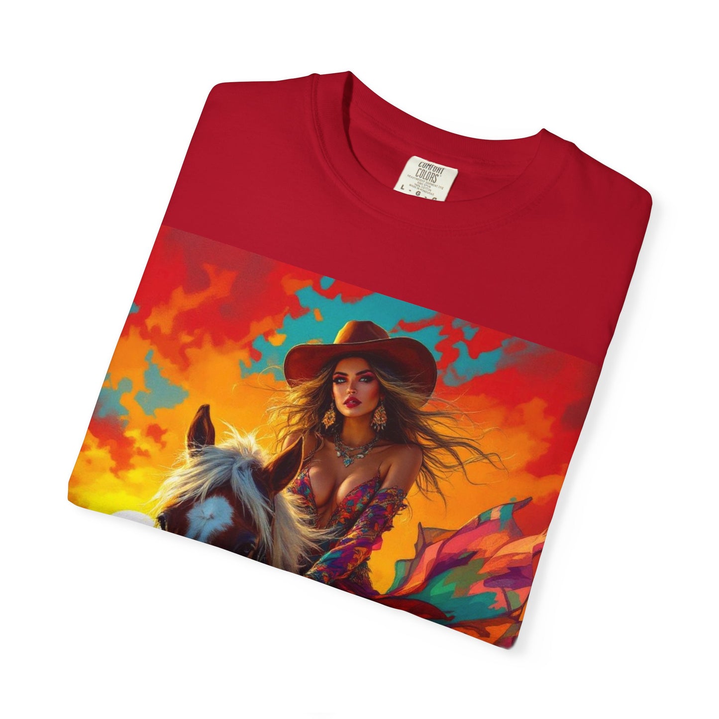 Sunset Cowgirl Horse T-Shirt