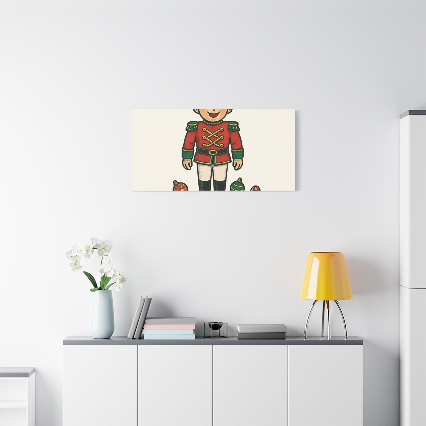 Nutcracker Soldier Matte Canvas Wall Art — Merry & Bright Holiday Decor