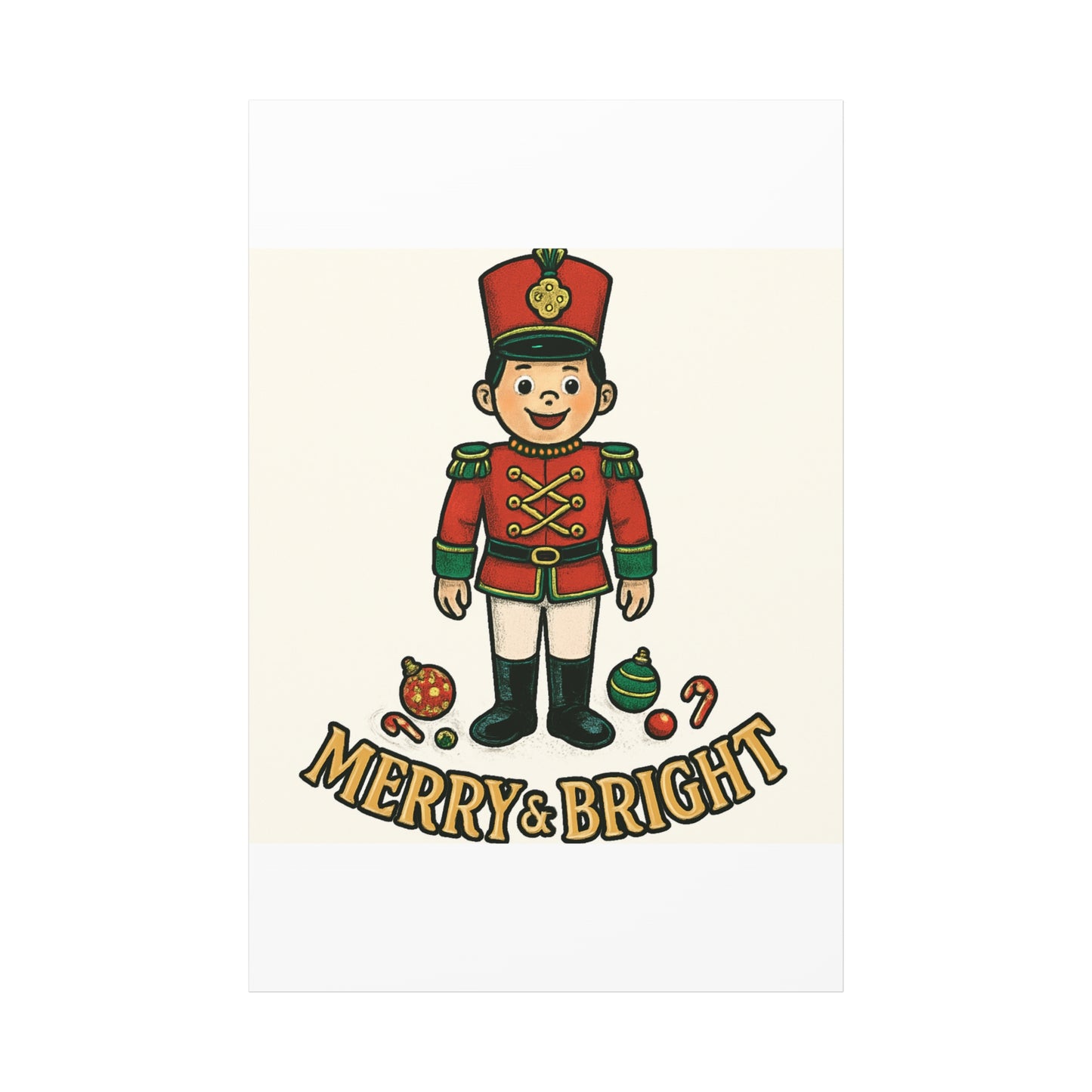 Nutcracker Soldier Matte Canvas Wall Art — Merry & Bright Holiday Decor