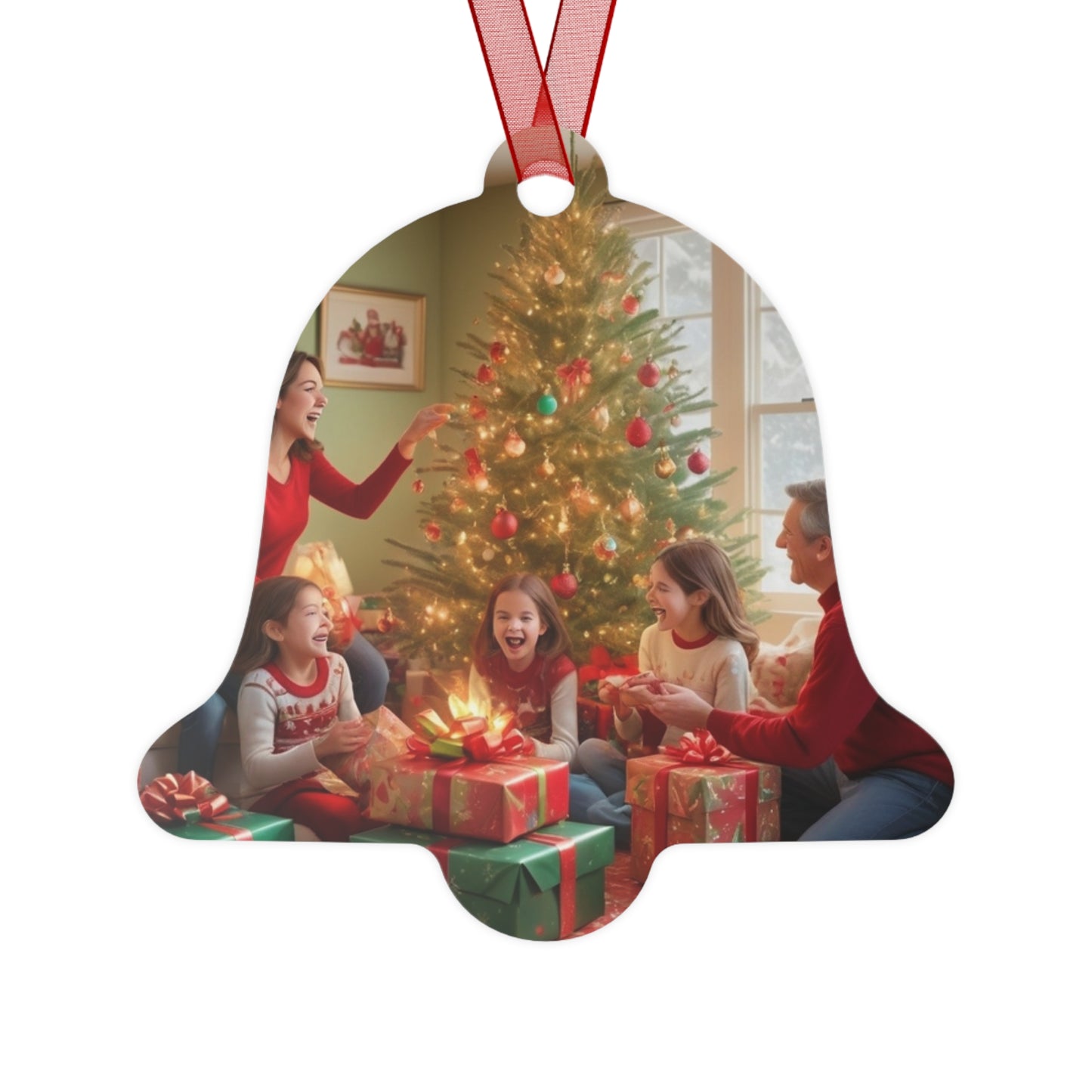 Bell Metal Ornament — Personalized Christmas Photo Keepsake Ornament