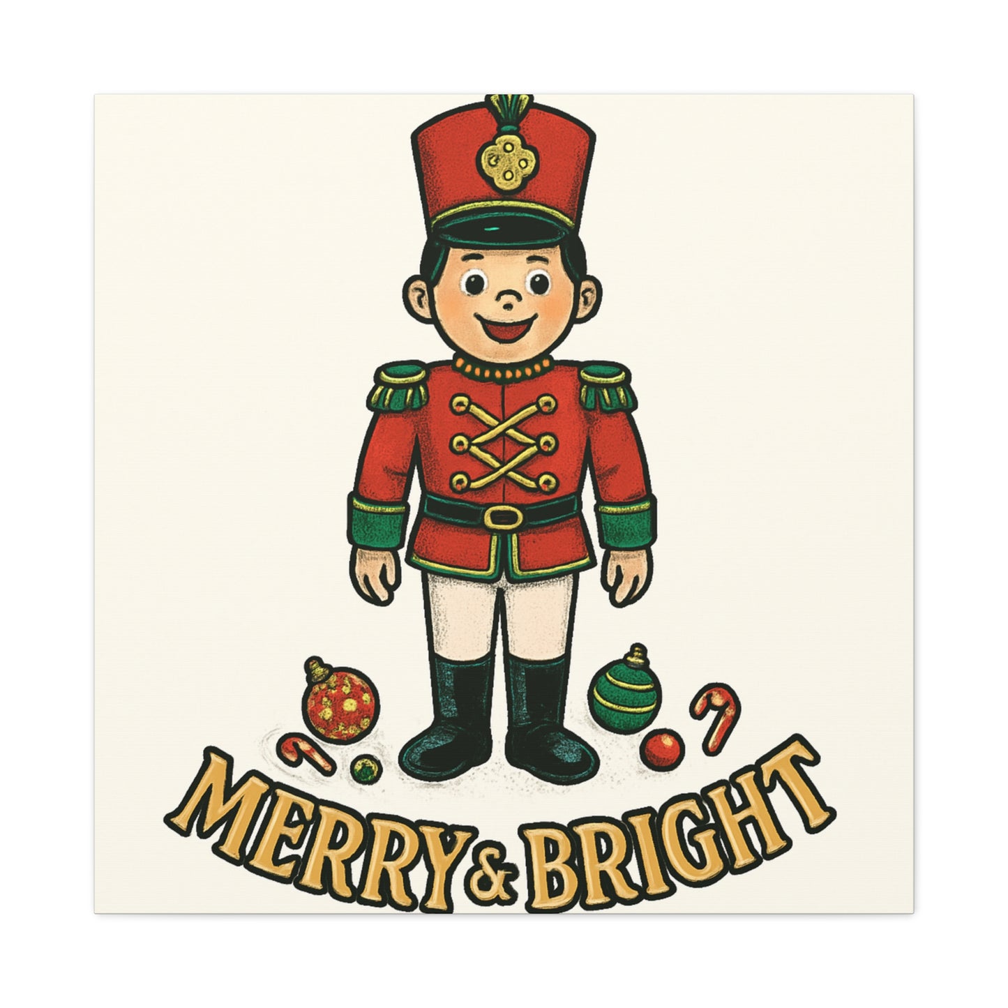 Nutcracker Soldier Matte Canvas Wall Art — Merry & Bright Holiday Decor