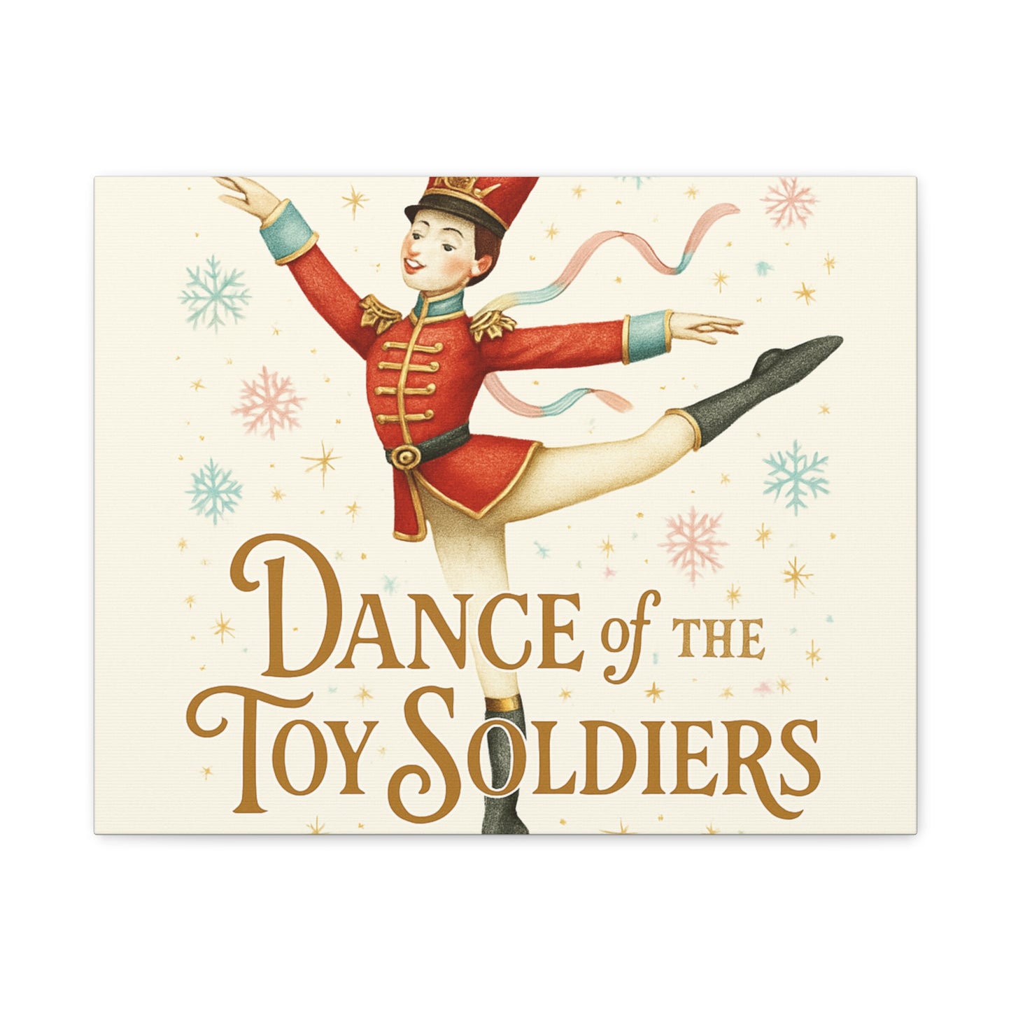 Dance of the Toy Soldiers Canvas Wall Art — Vintage Nutcracker Ballet Print