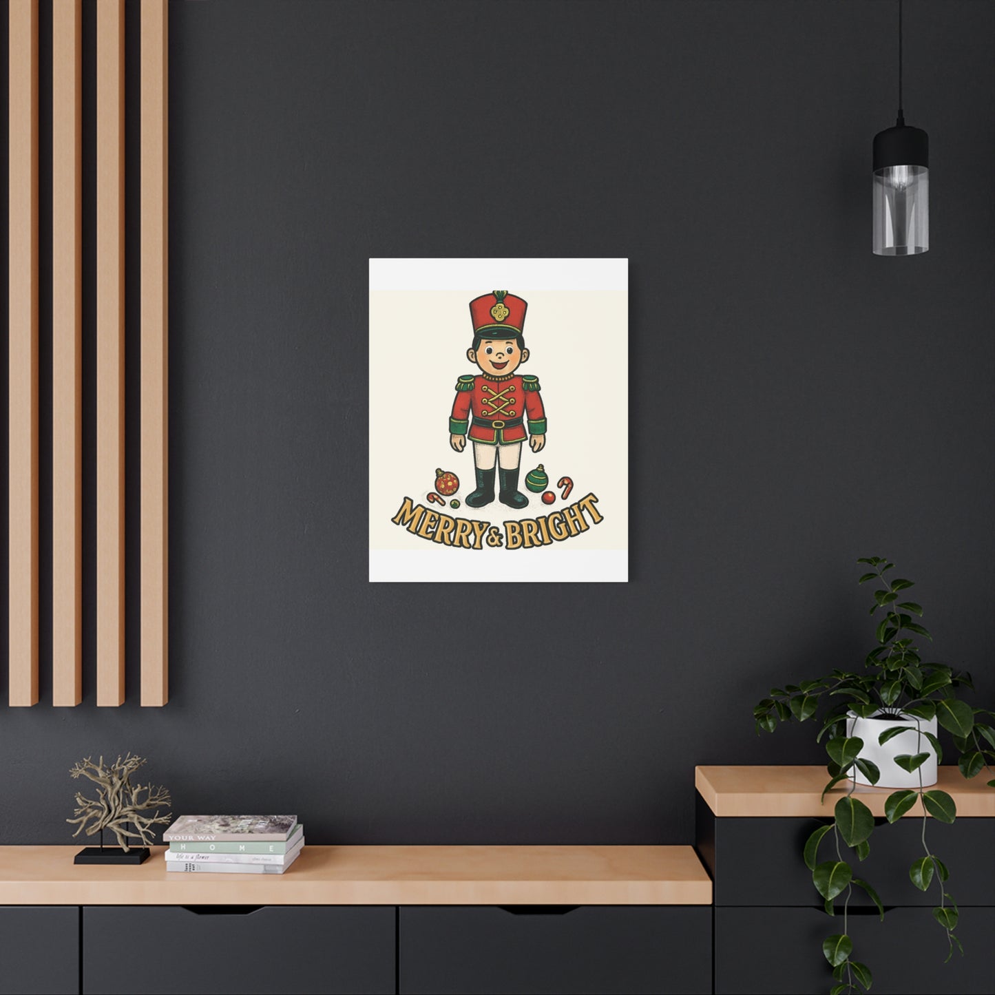 Nutcracker Soldier Matte Canvas Wall Art — Merry & Bright Holiday Decor