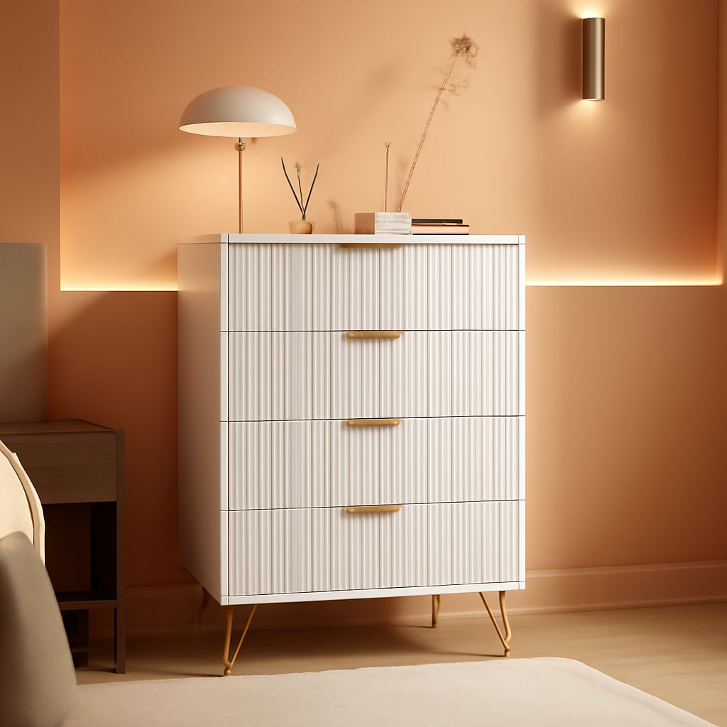 White Dresser With Gold Pulls Contemporary Furniture