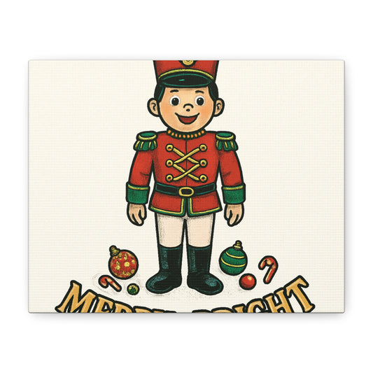 Nutcracker Soldier Matte Canvas Wall Art — Merry & Bright Holiday Decor