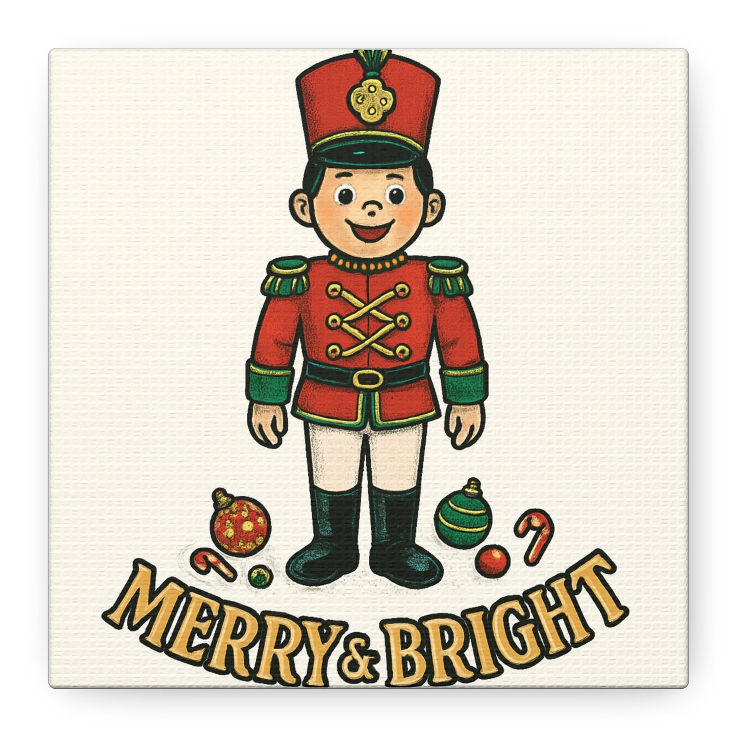 Nutcracker Soldier Matte Canvas Wall Art — Merry & Bright Holiday Decor