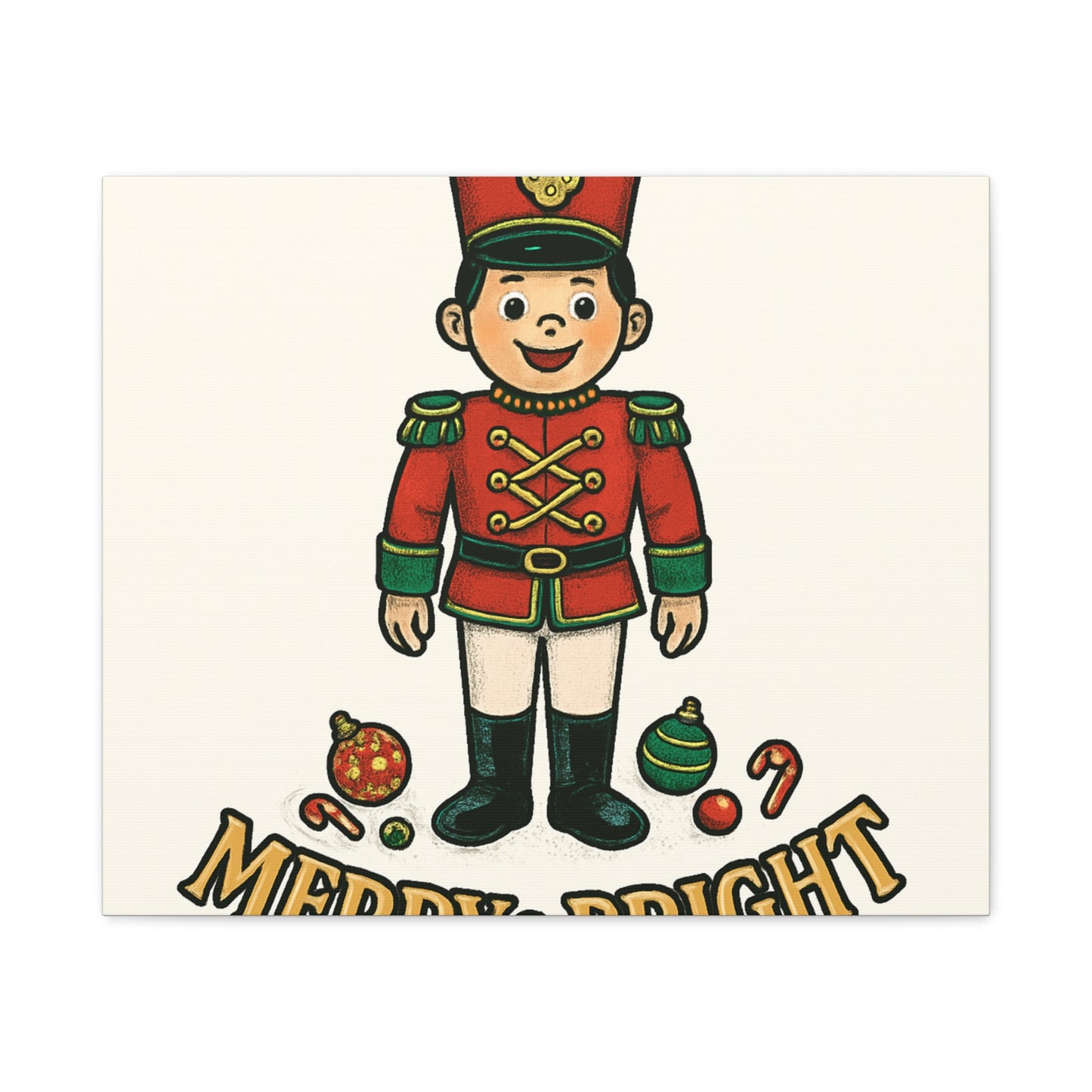 Nutcracker Soldier Matte Canvas Wall Art — Merry & Bright Holiday Decor