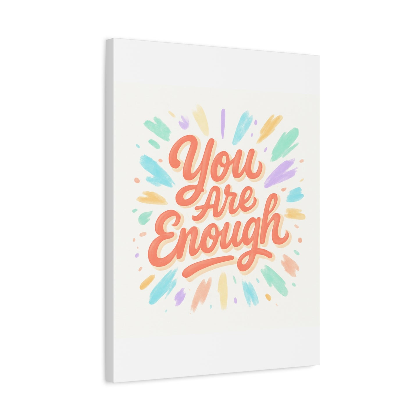 You Are Enough Canvas Wall Art — Inspirational Motivational Quote
