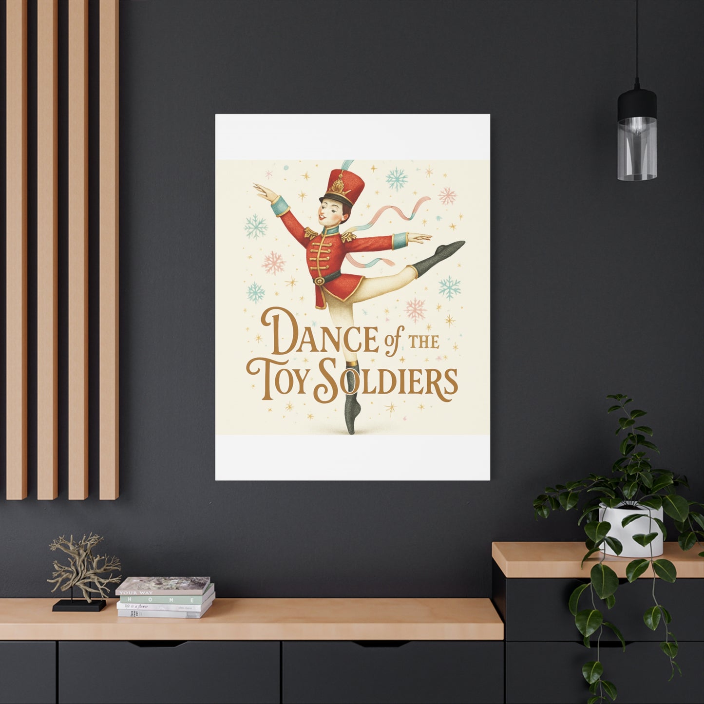 Dance of the Toy Soldiers Canvas Wall Art — Vintage Nutcracker Ballet Print