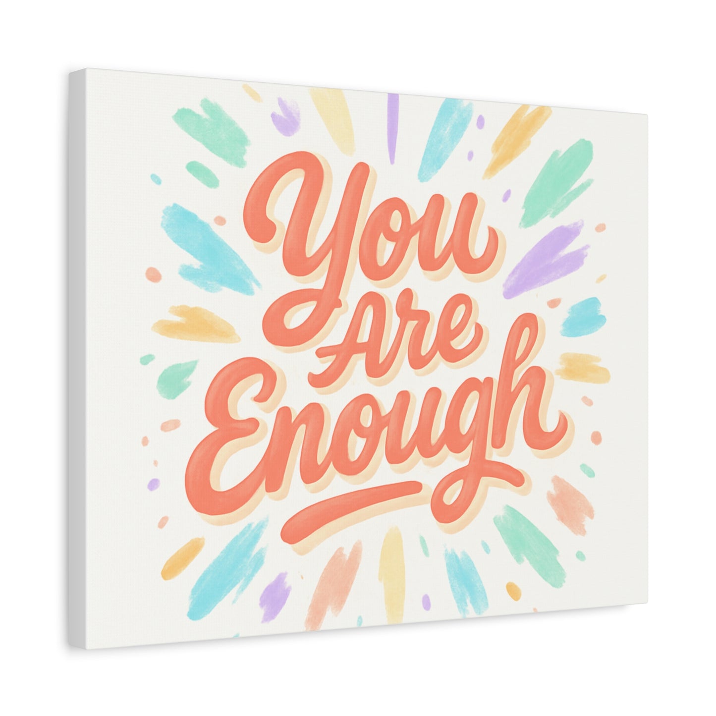 You Are Enough Canvas Wall Art — Inspirational Motivational Quote
