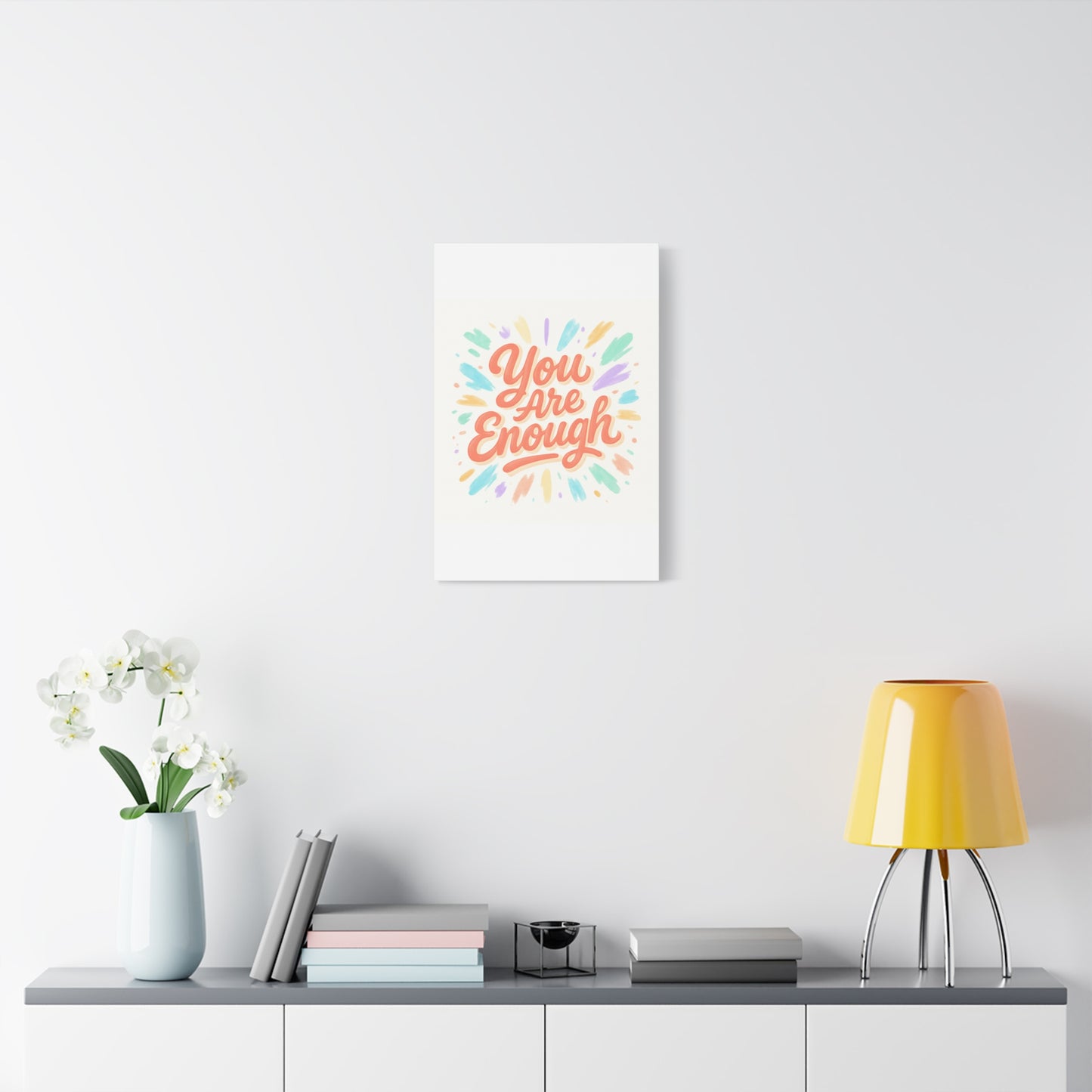 You Are Enough Canvas Wall Art — Inspirational Motivational Quote