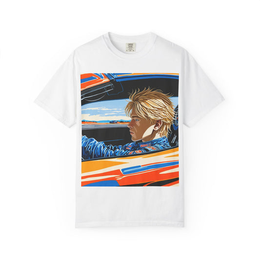 Vintage Racer Driver T-Shirt — Retro Car Portrait Graphic Tee