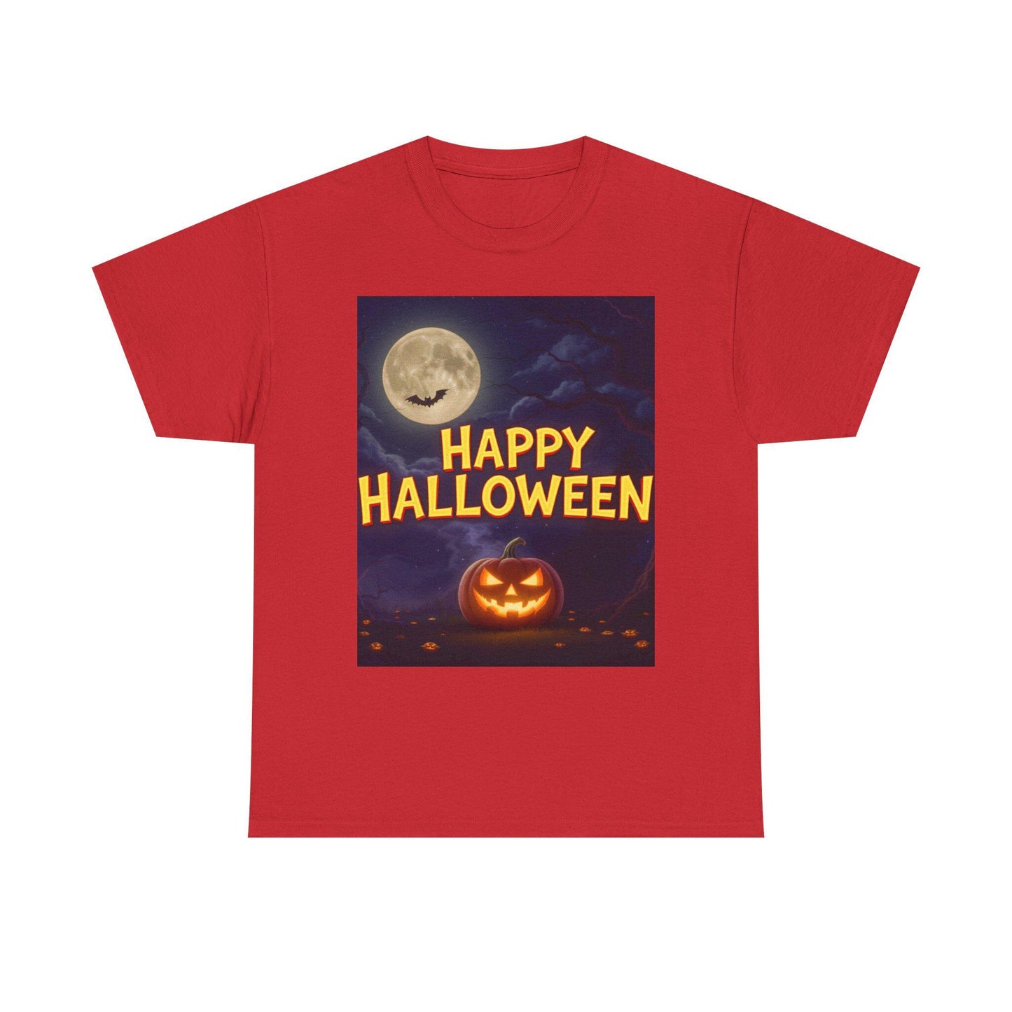 Halloween Pumpkin Graphic Tee: Unisex Heavy Cotton Shirt