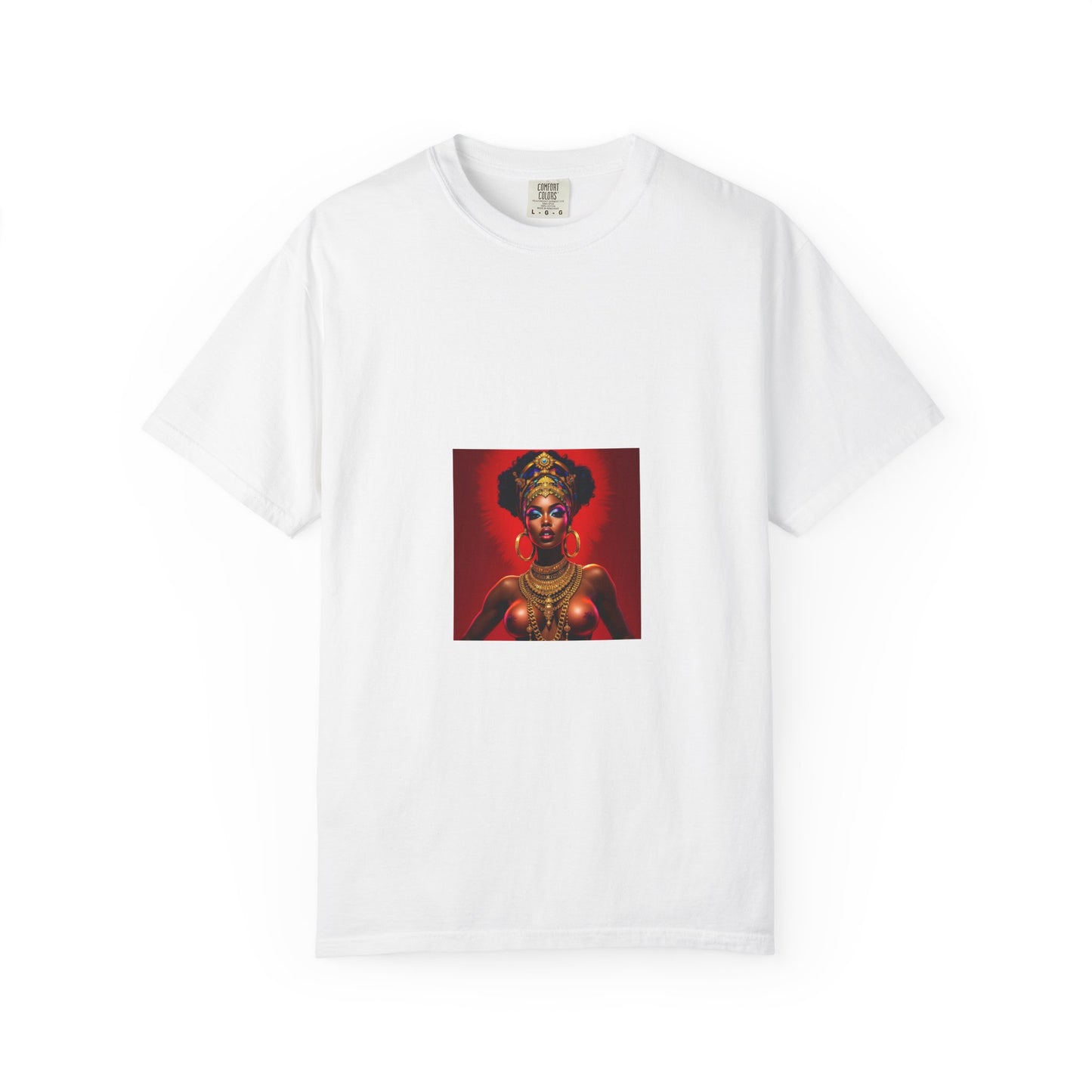 Warrior Queen Portrait T-Shirt — Bold African Goddess Art Tee