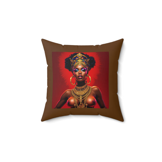 African Queen Decorative Pillow — Bold Goddess Art Throw Pillow