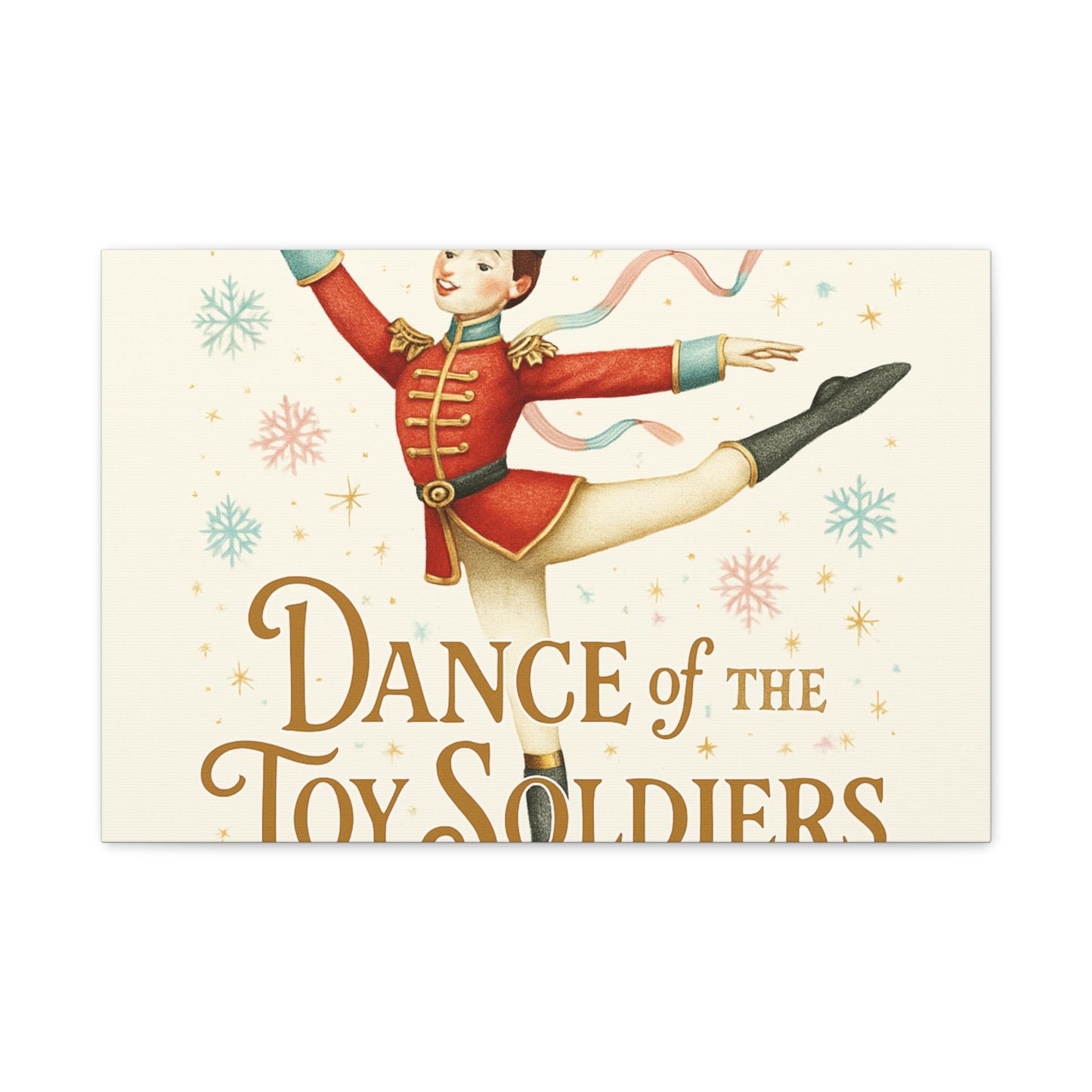 Dance of the Toy Soldiers Canvas Wall Art — Vintage Nutcracker Ballet Print