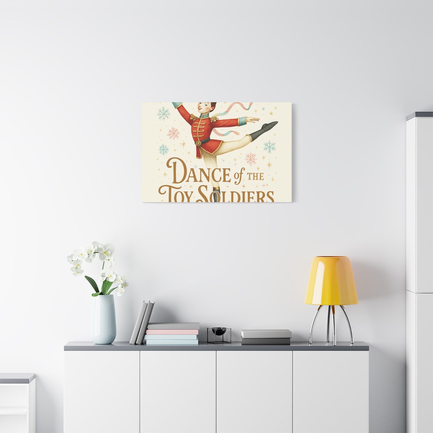 Dance of the Toy Soldiers Canvas Wall Art — Vintage Nutcracker Ballet Print
