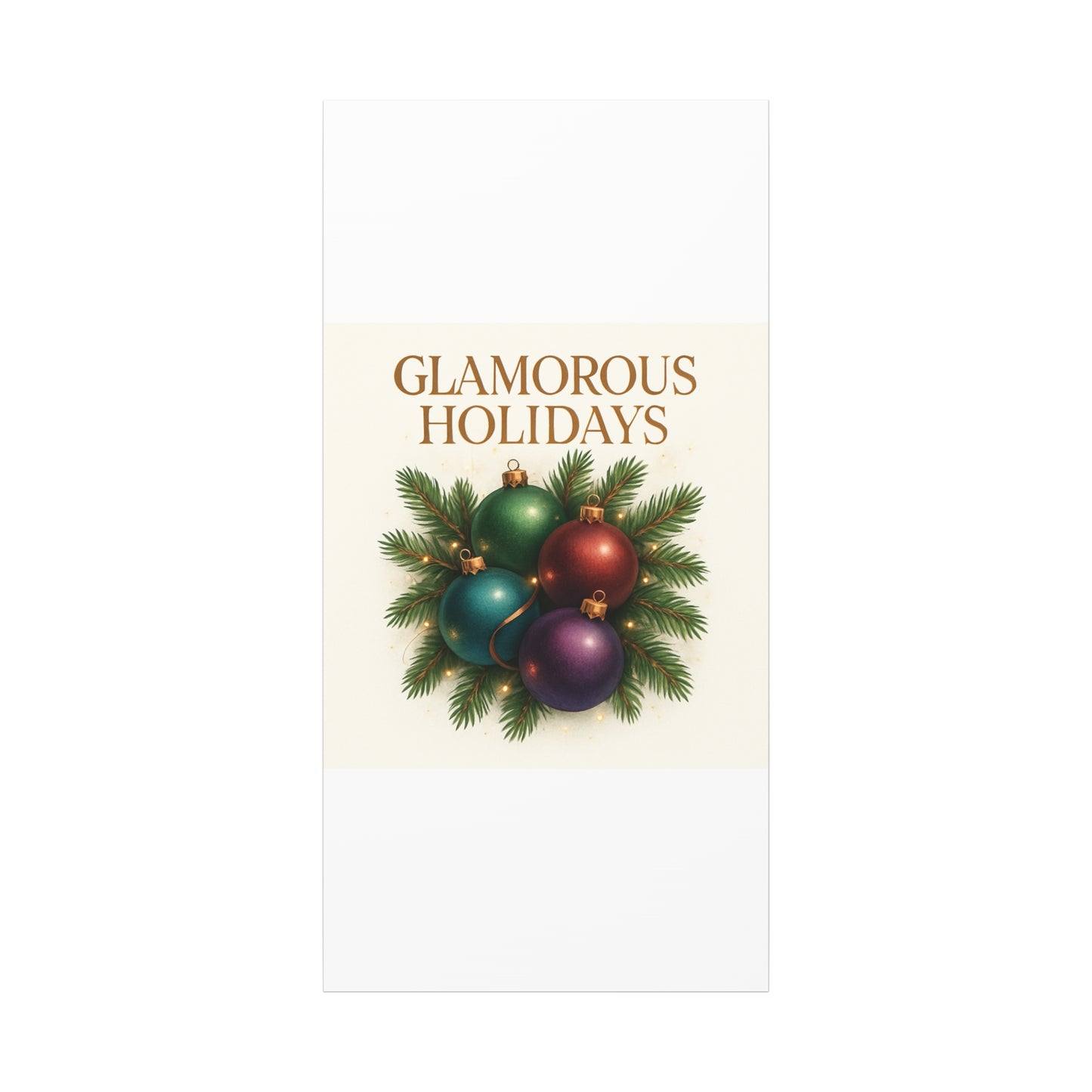 Glamorous Holidays Christmas Ornament Canvas Wall Art