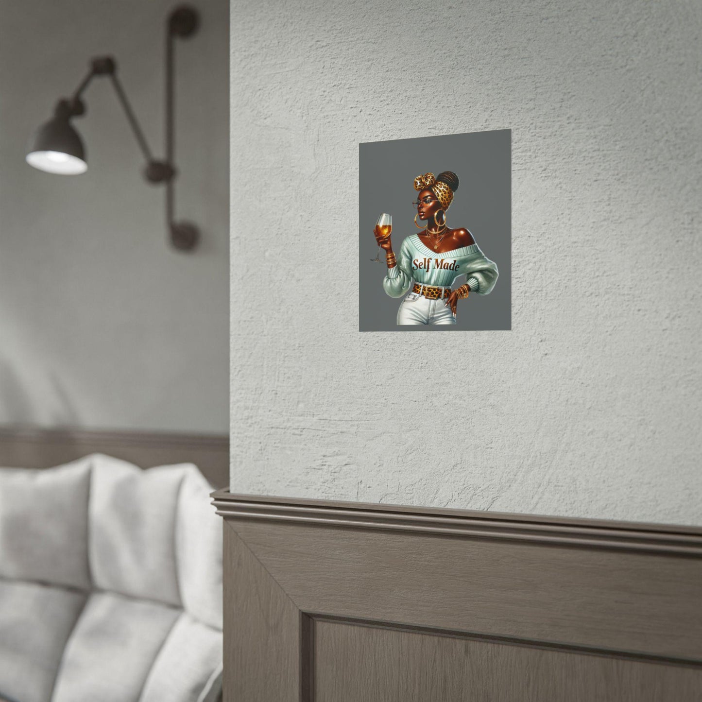 Self Made Rolled Poster Art, Inspirational Wall Decor, Empowering Women Gift, Modern Home Decor, Unique Art Print