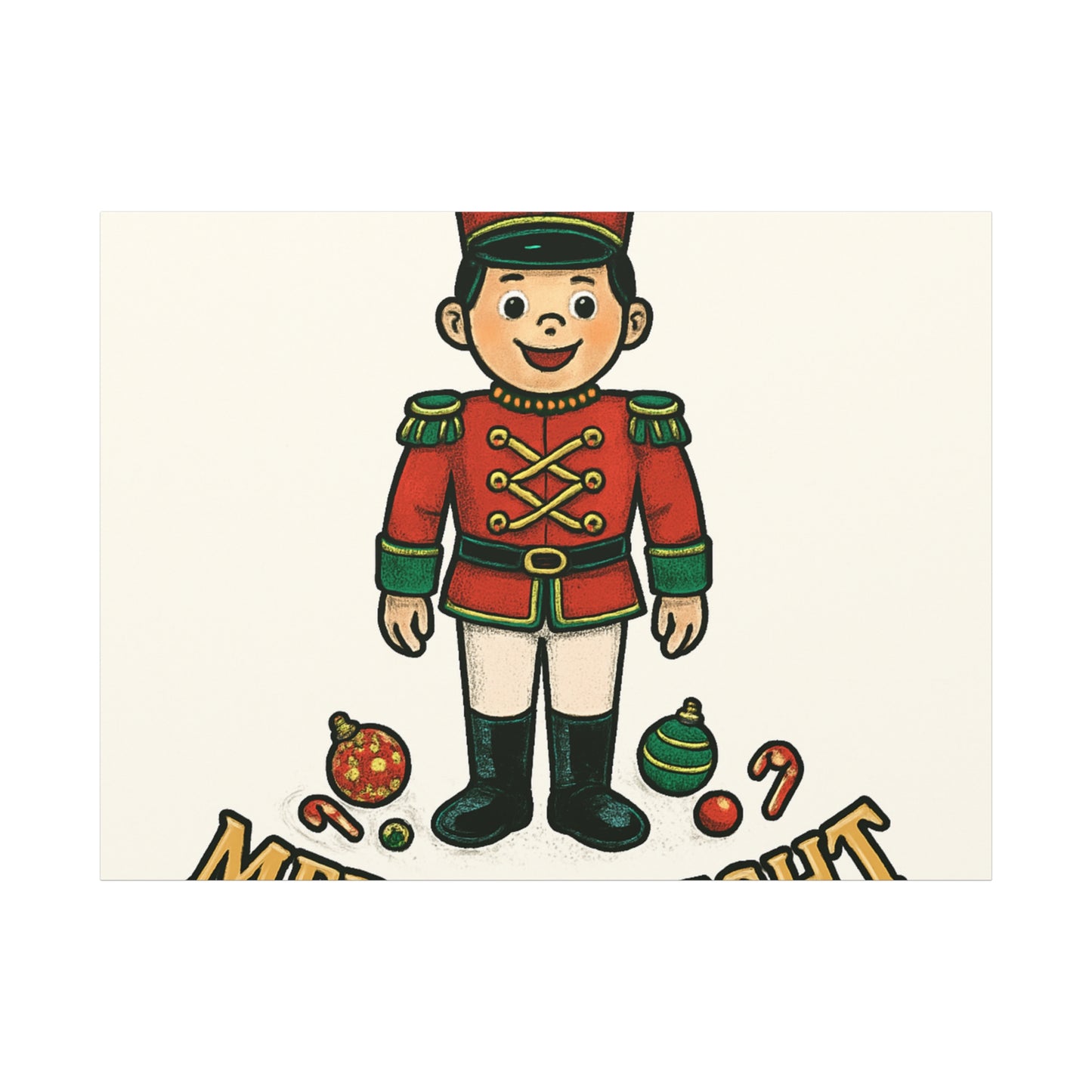 Nutcracker Soldier Matte Canvas Wall Art — Merry & Bright Holiday Decor