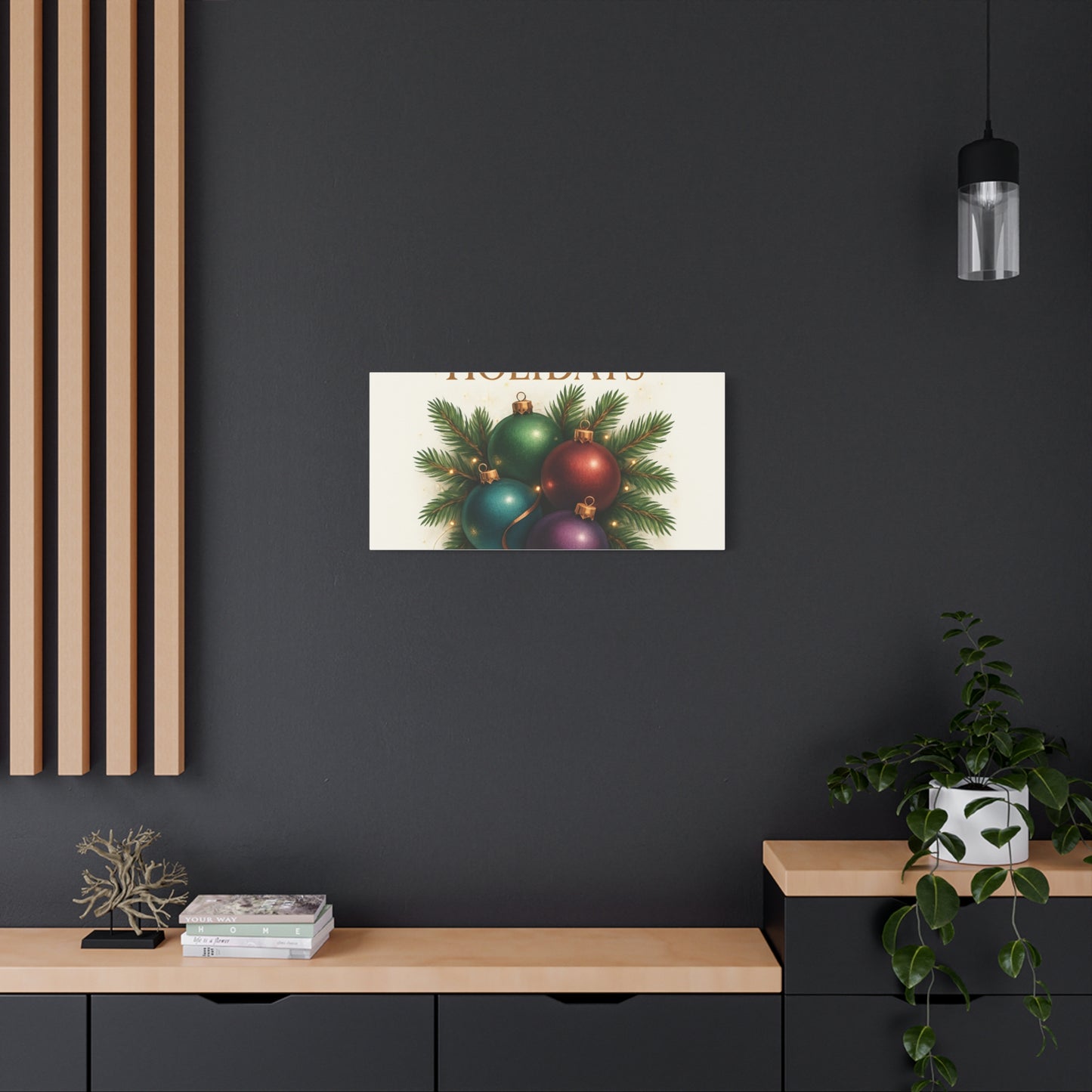 Glamorous Holidays Christmas Ornament Canvas Wall Art