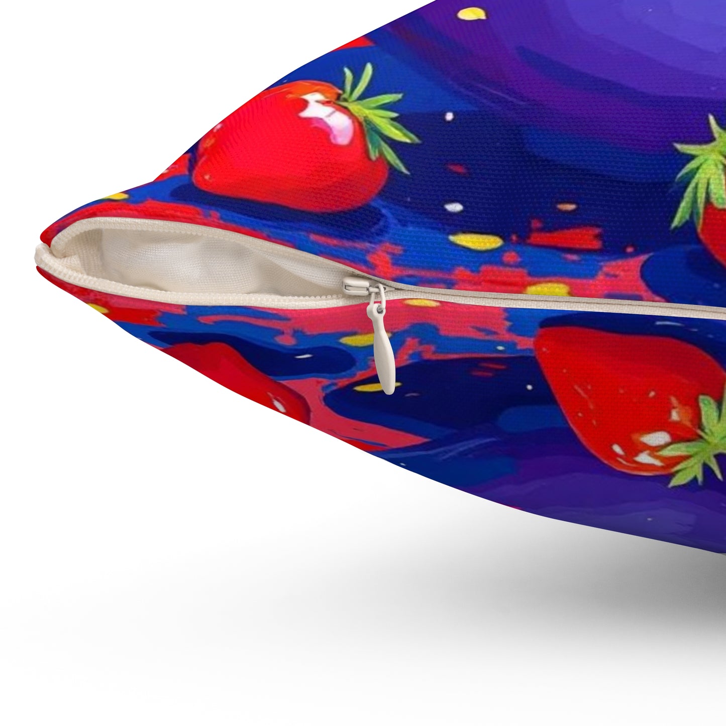 Fruit Bowl Decorative Pillow — Vibrant Still Life Kitchen Cushion