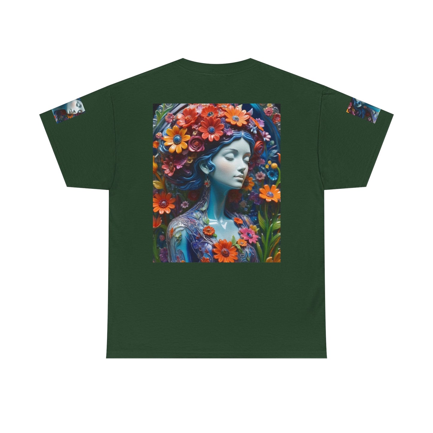 Floral Goddess T‑Shirt — Vibrant Flower Crown Art Tee