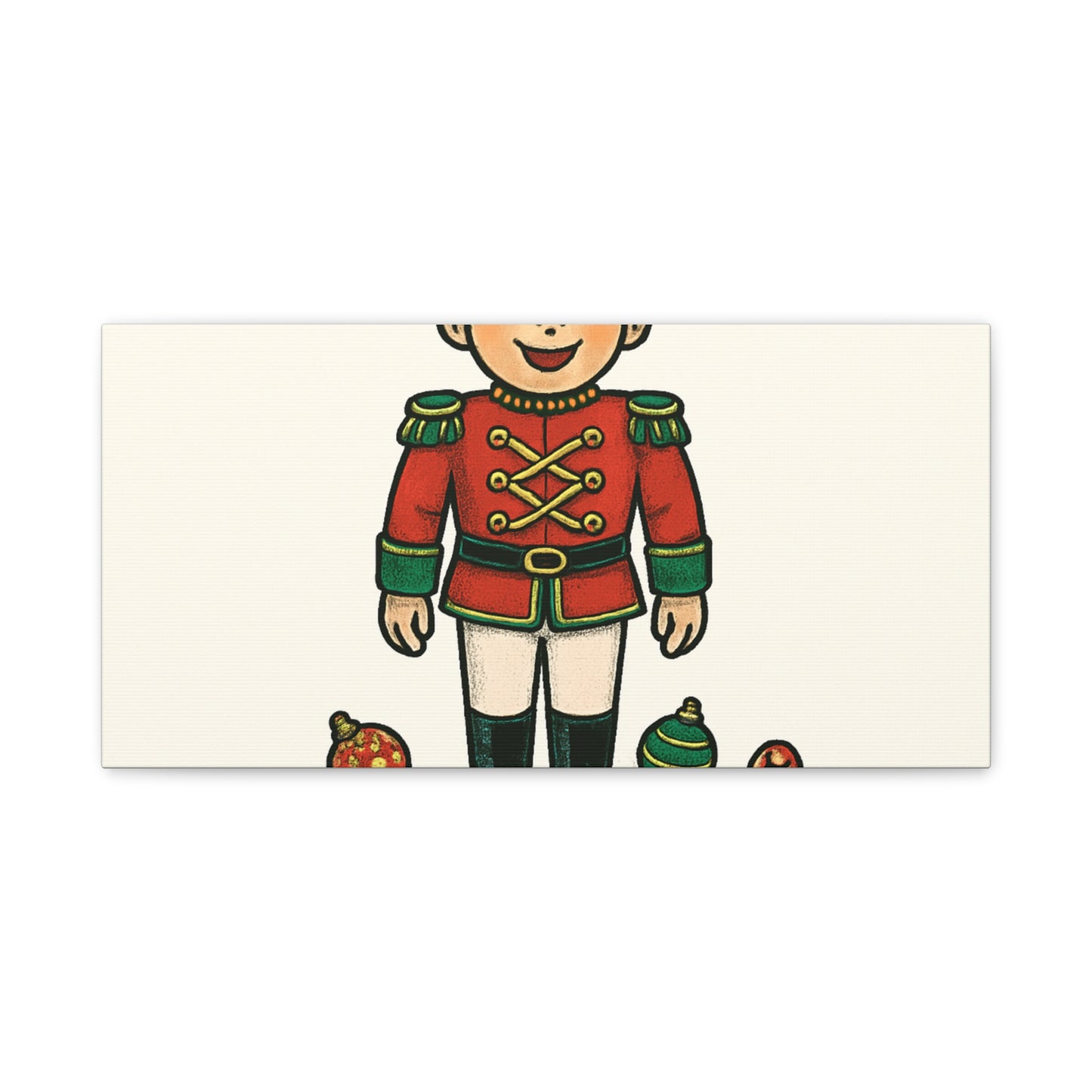 Nutcracker Soldier Matte Canvas Wall Art — Merry & Bright Holiday Decor