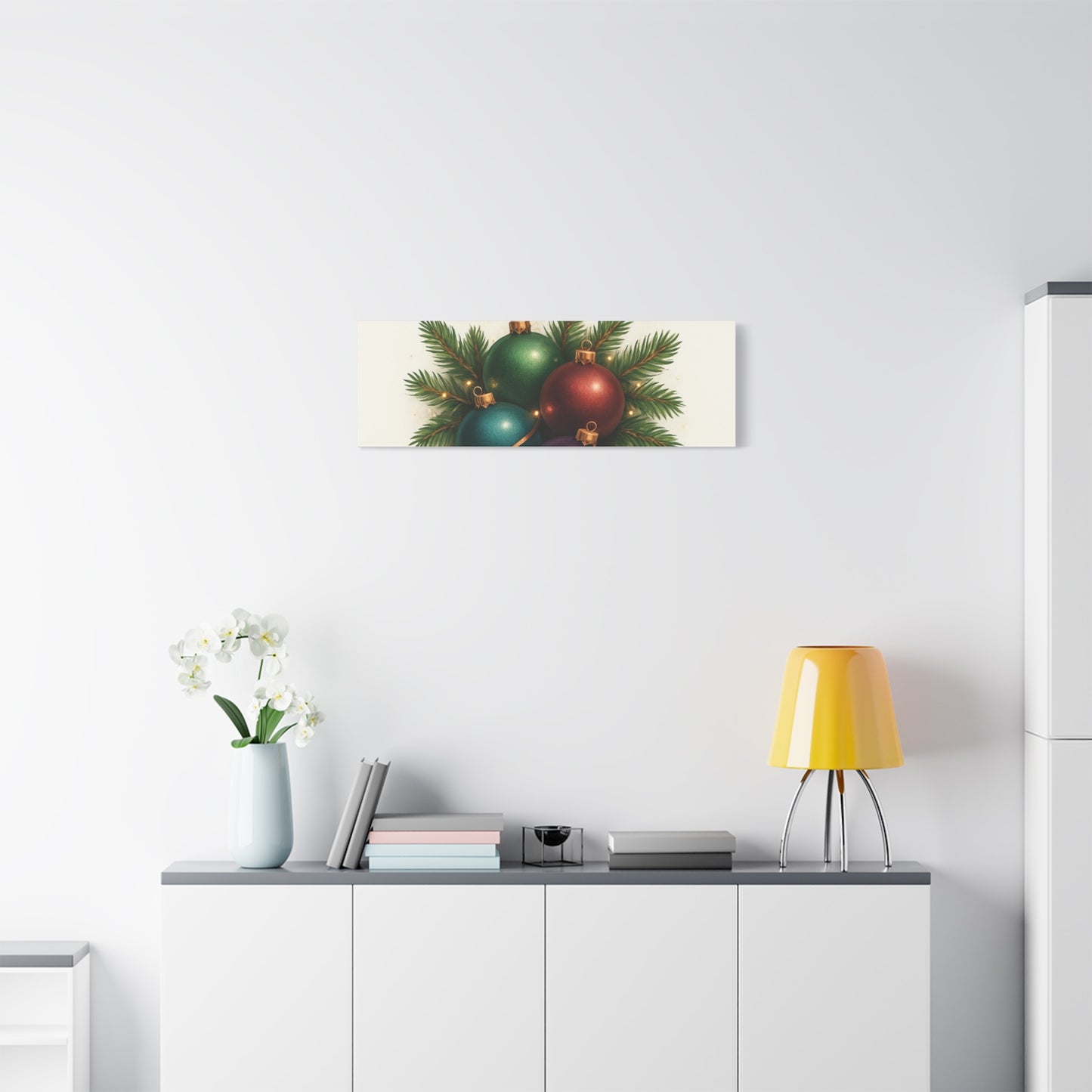 Glamorous Holidays Christmas Ornament Canvas Wall Art