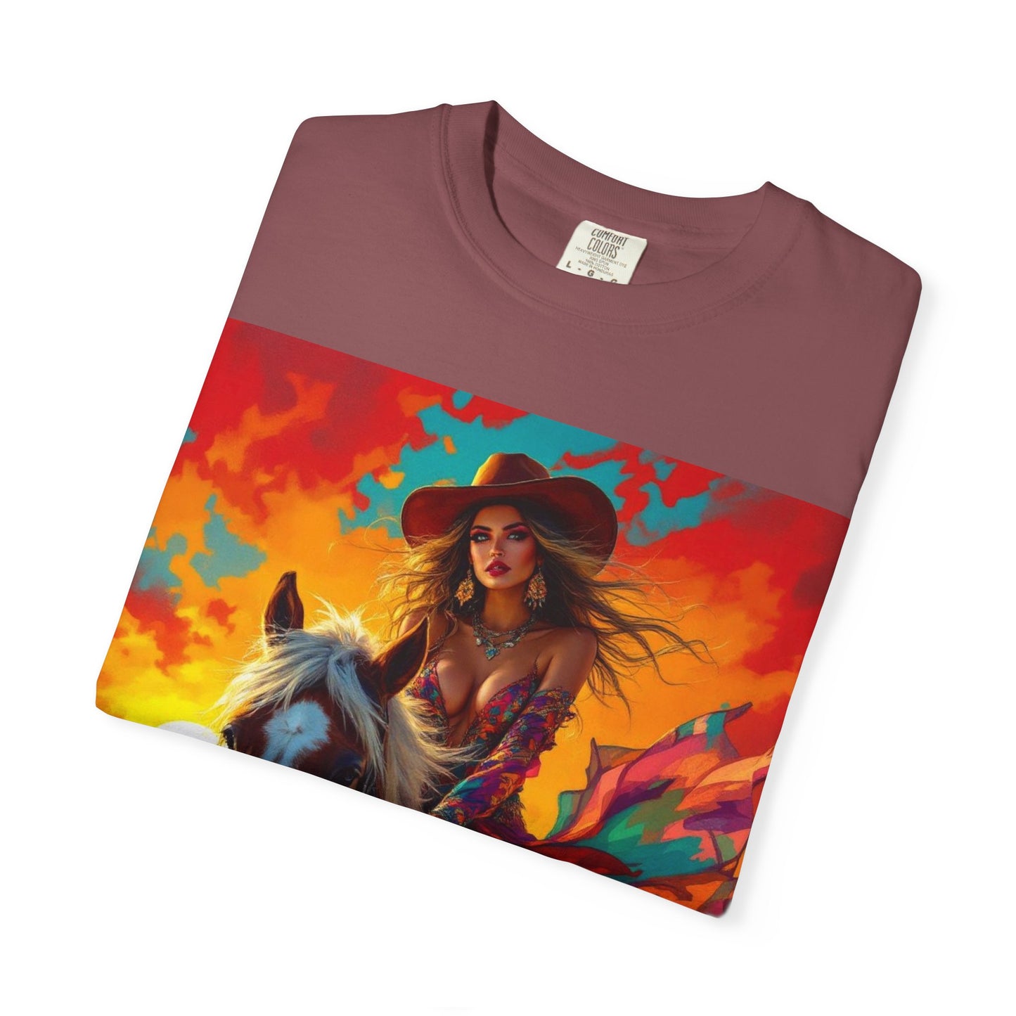 Sunset Cowgirl Horse T-Shirt