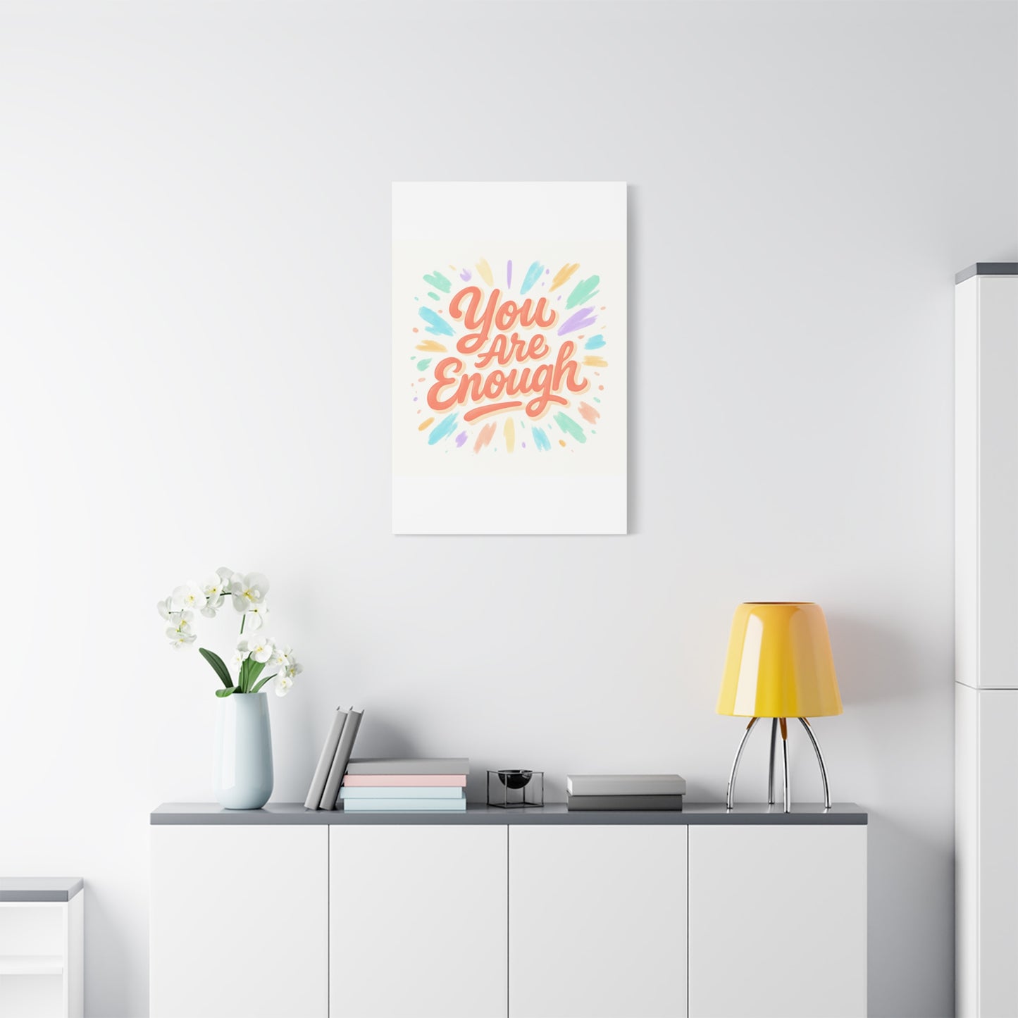 You Are Enough Canvas Wall Art — Inspirational Motivational Quote