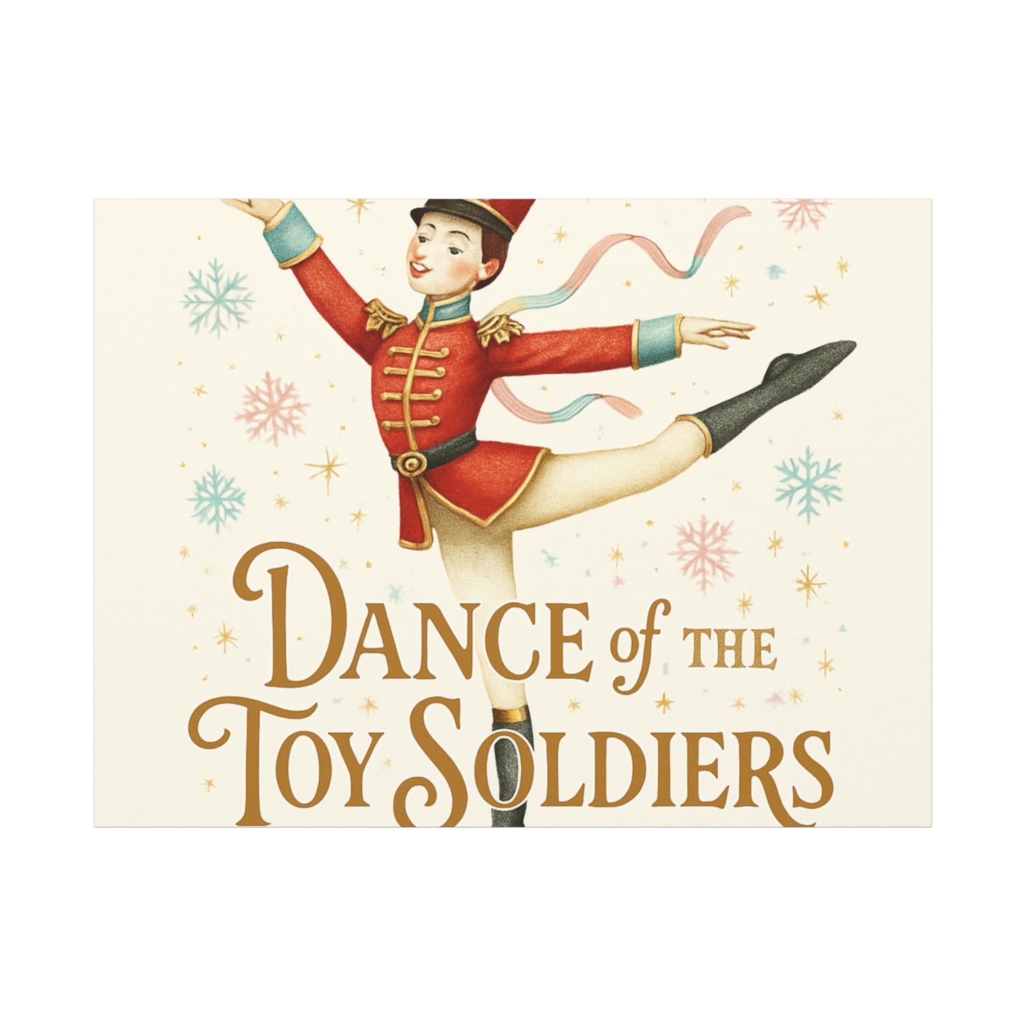 Dance of the Toy Soldiers Canvas Wall Art — Vintage Nutcracker Ballet Print