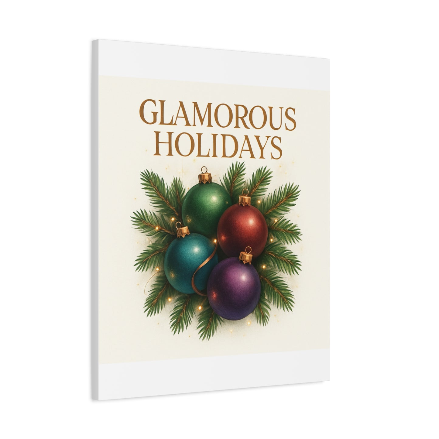 Glamorous Holidays Christmas Ornament Canvas Wall Art