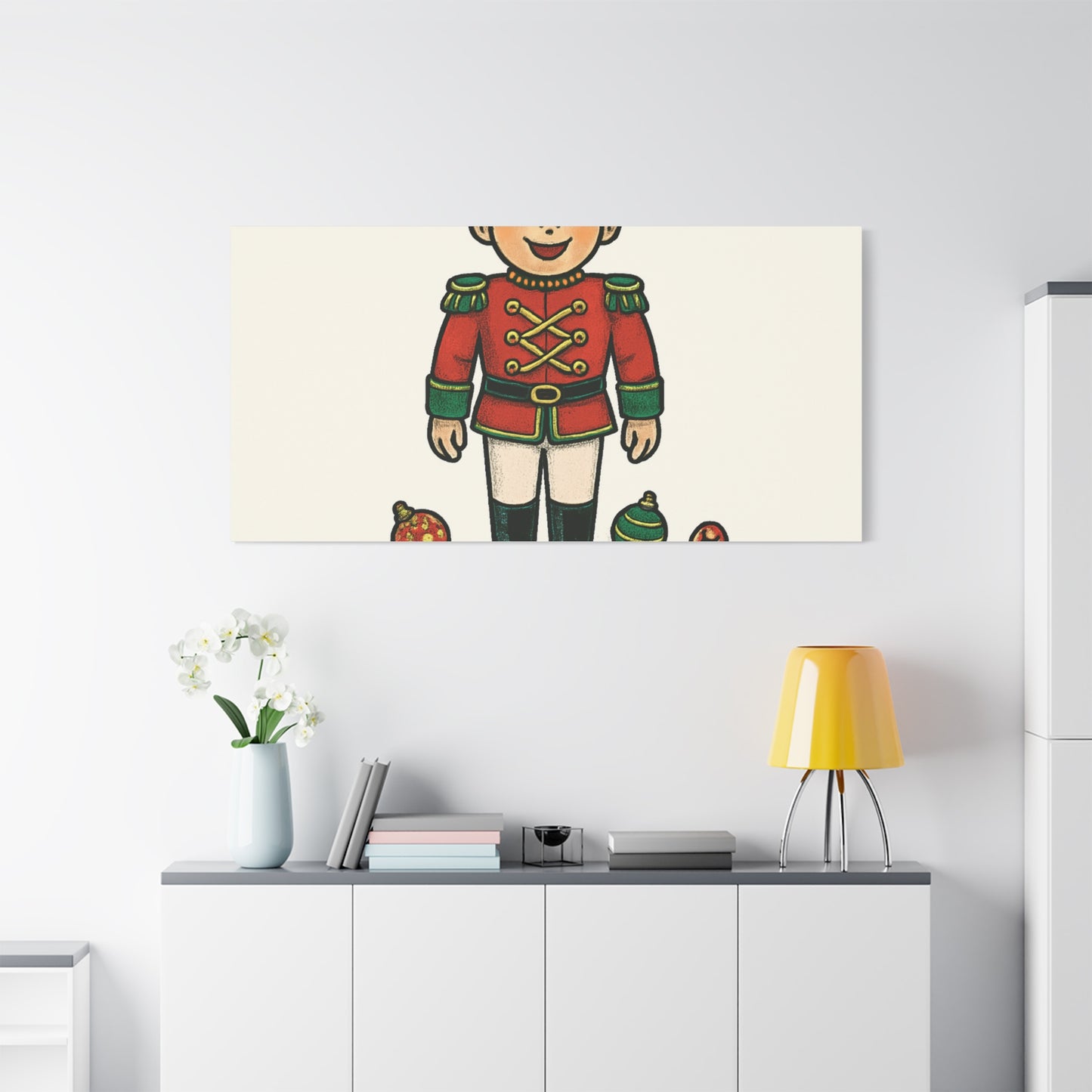 Nutcracker Soldier Matte Canvas Wall Art — Merry & Bright Holiday Decor