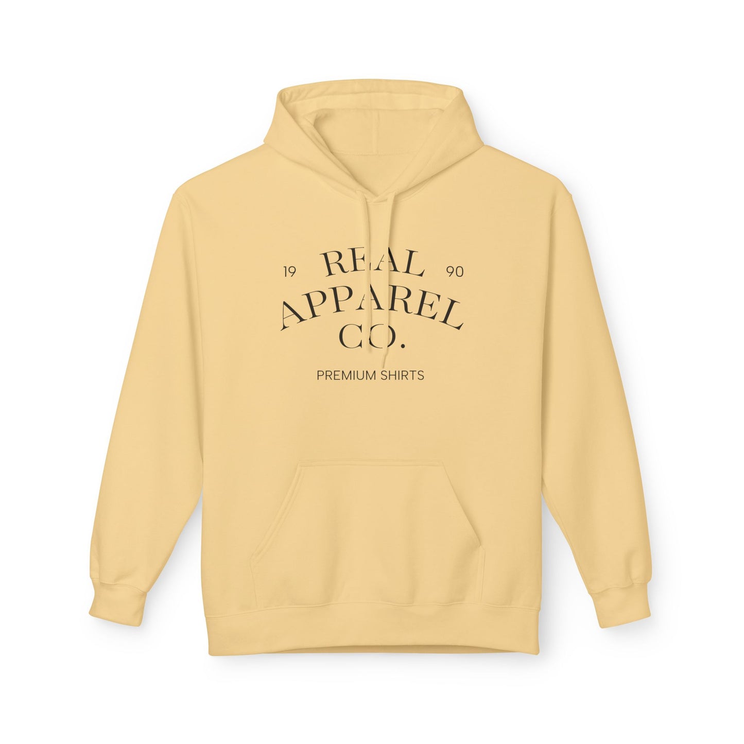 Real Apparel Co. Hoodie — Minimal Vintage Logo Pullover