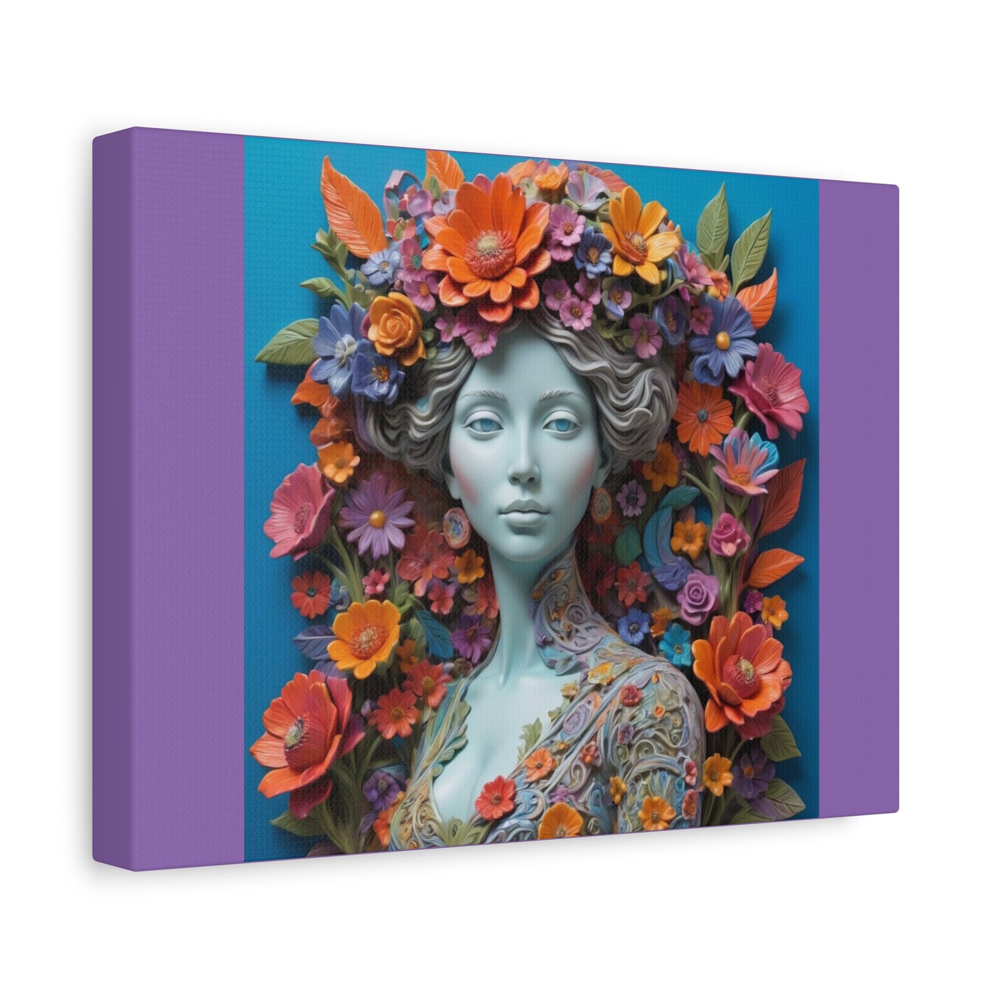 Floral Goddess Matte Canvas Print — Stretched Wall Art
