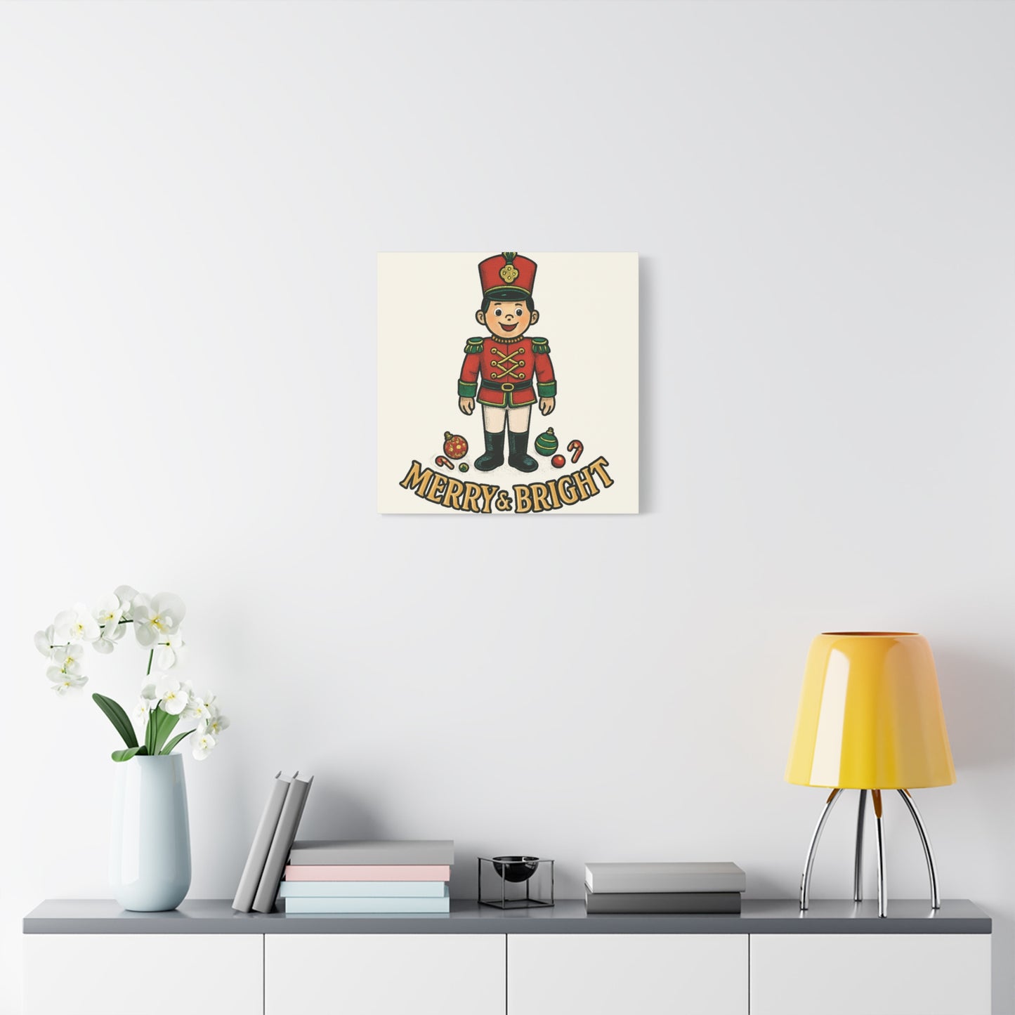 Nutcracker Soldier Matte Canvas Wall Art — Merry & Bright Holiday Decor