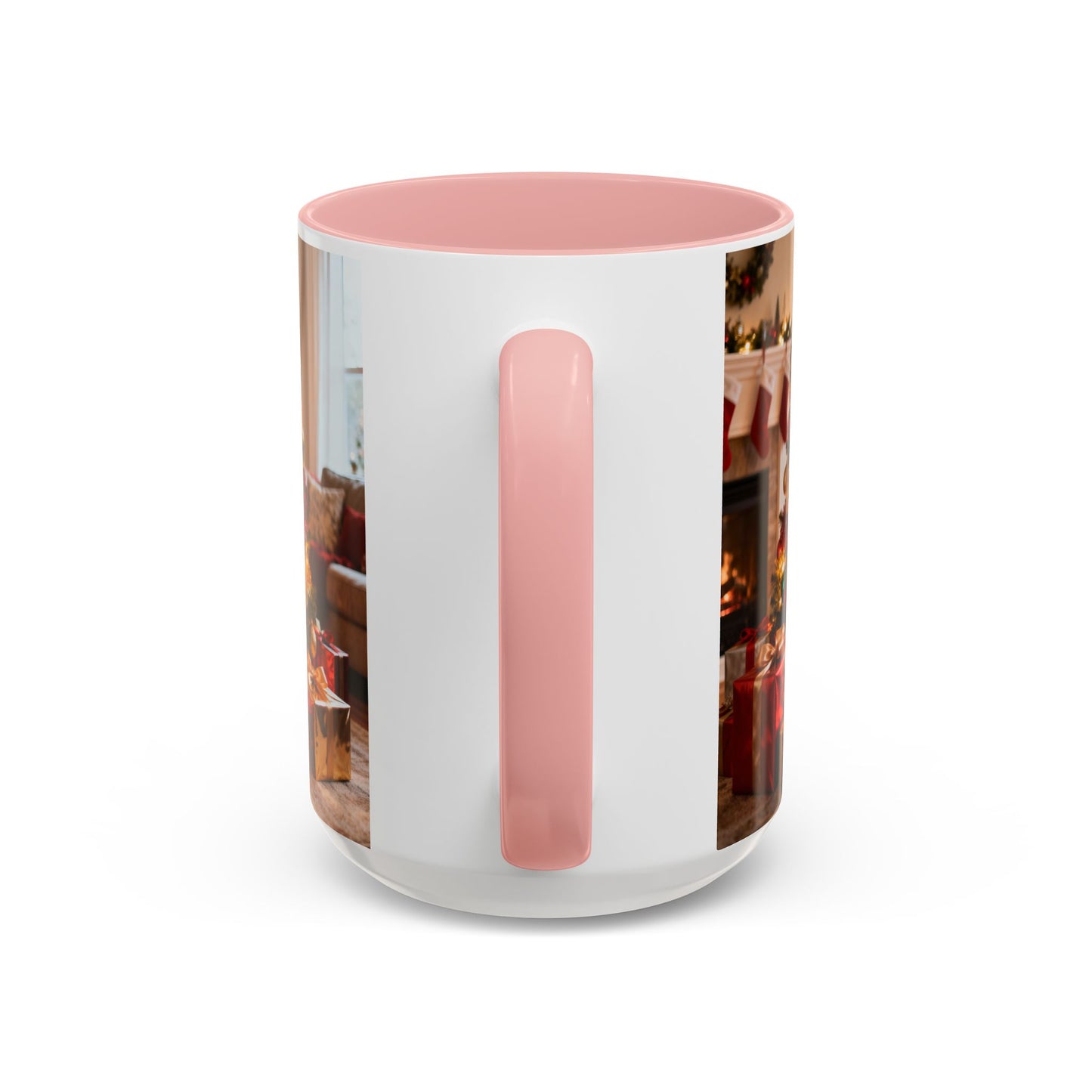 Christmas Living Room Coffee Mug – Festive Tree, Fireplace & Presents Accent Mug (11/15oz)