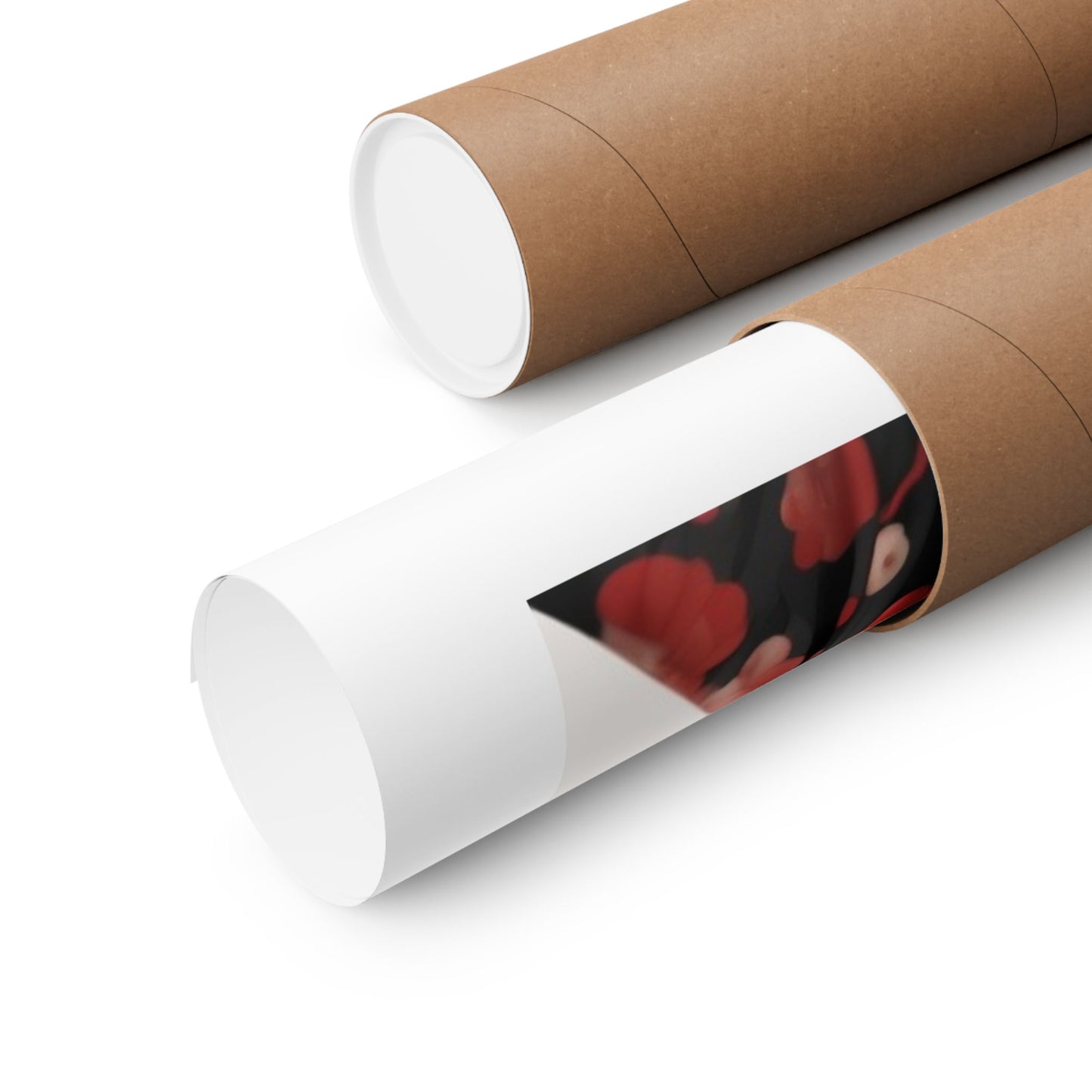 Geisha Noir Matte Poster — Japanese Female Portrait Wall Art