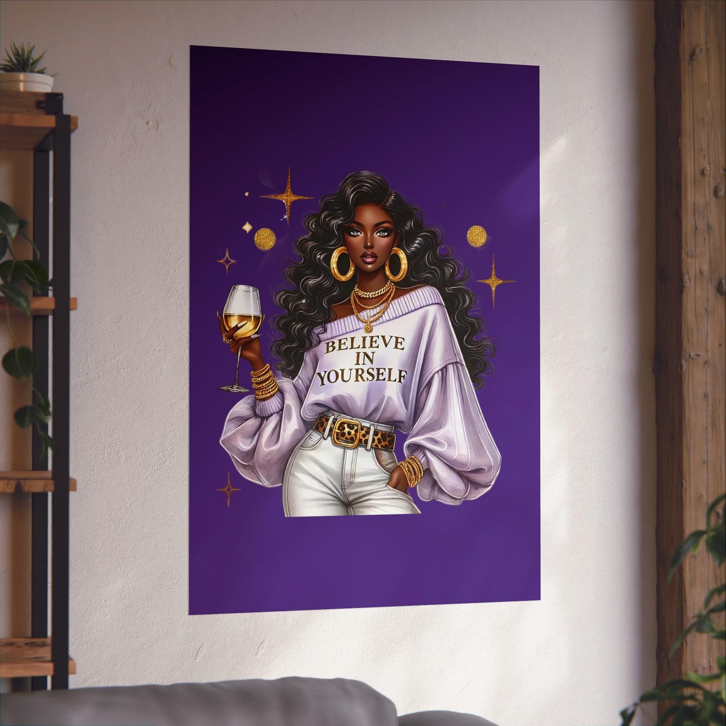 Empowering Fine Art Poster | Inspirational Home Decor | Believe in Yourself Wall Art | Gift for Her | Motivational Art Print